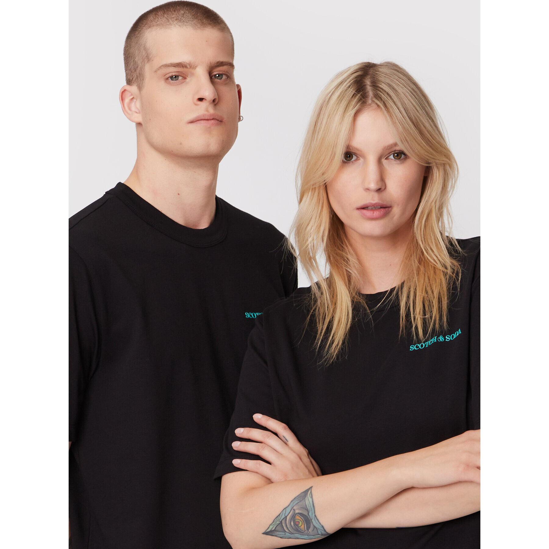 Scotch & Soda Тишърт Unisex 167331 Черен Regular Fit - Pepit.bg