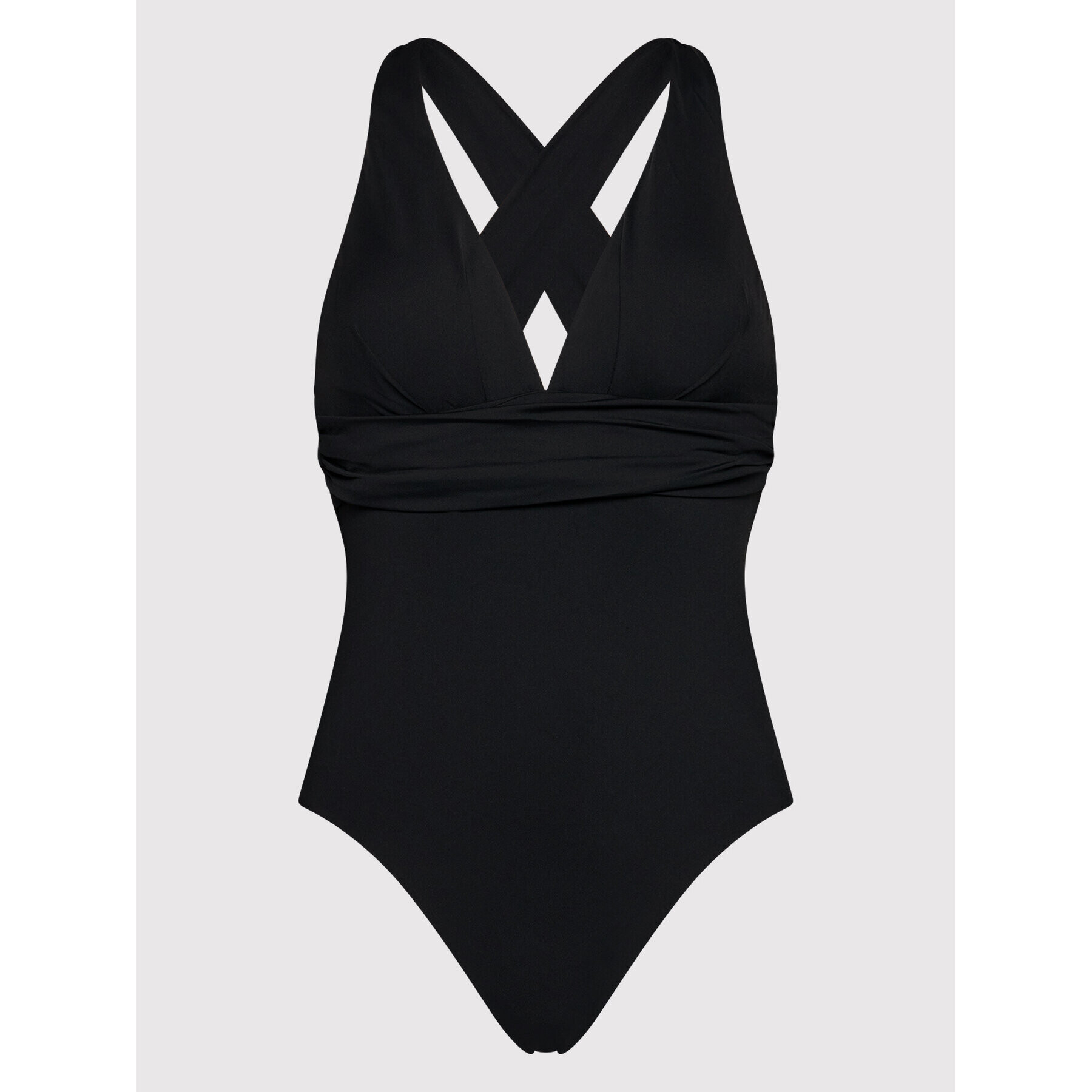 Seafolly Бански костюм Cross Back 10950-942 Черен - Pepit.bg