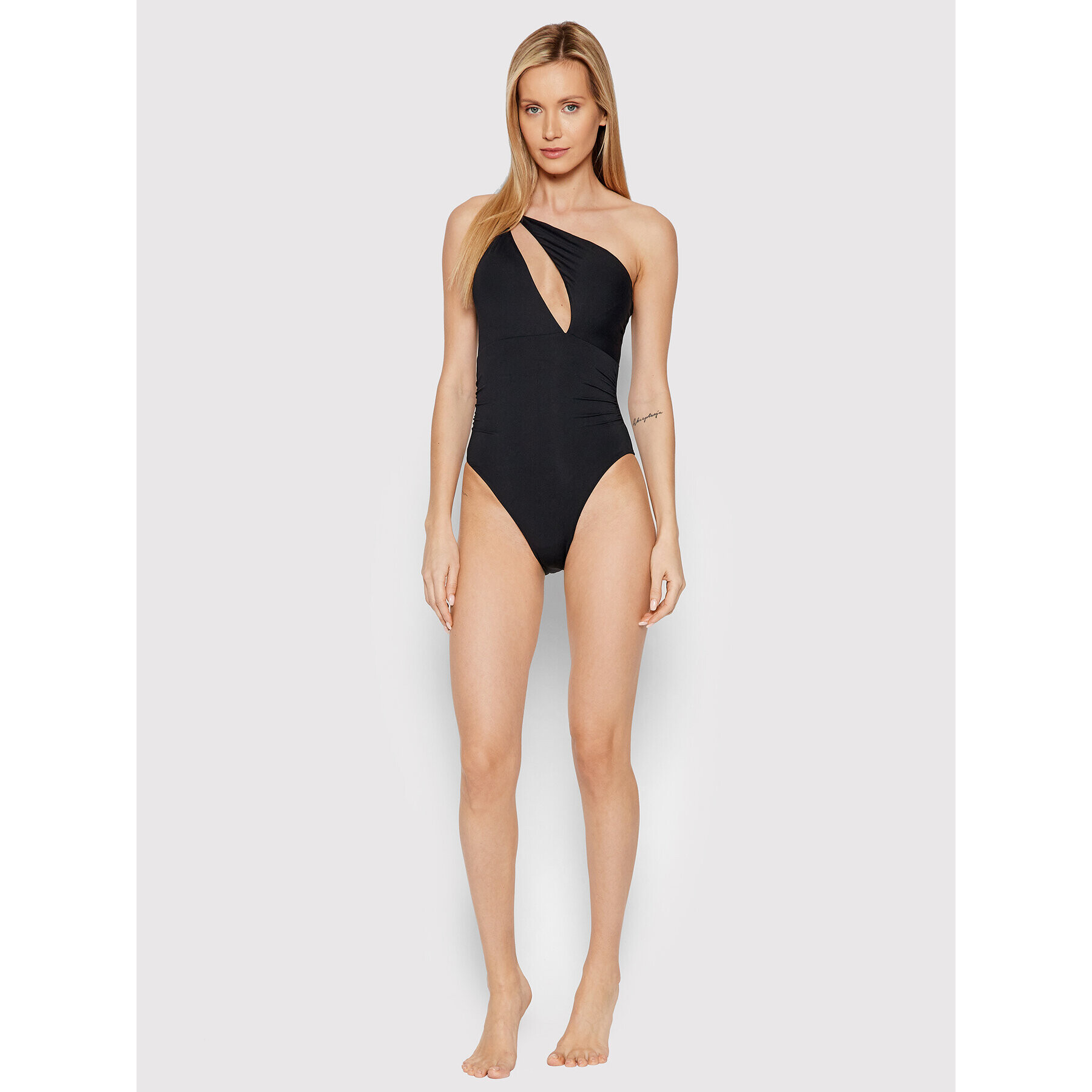 Seafolly Бански костюм One Shoulder 10887-942 Черен - Pepit.bg