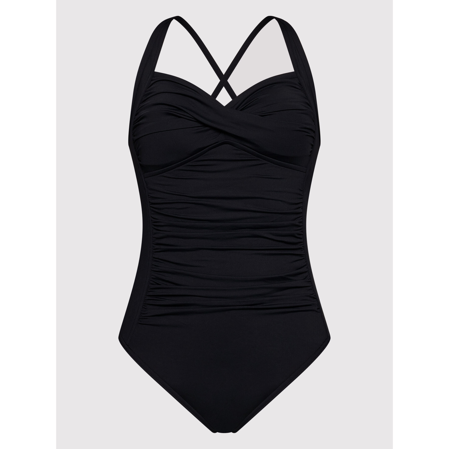 Seafolly Бански костюм Twist Halter 10373-942 Черен - Pepit.bg