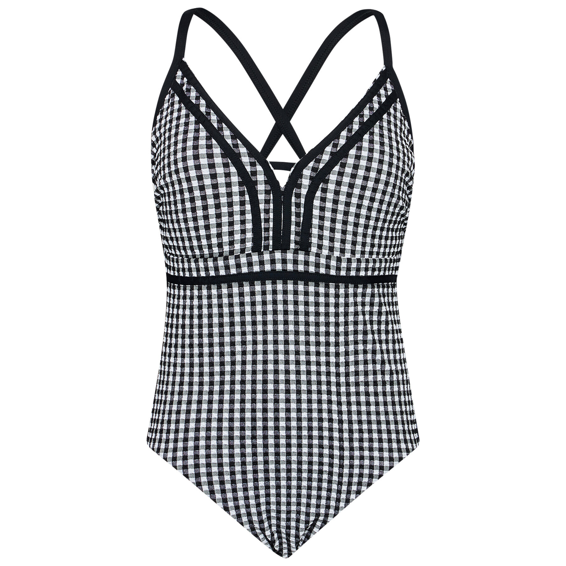 Seafolly Бански костюм CheckIn 10967DD Черен - Pepit.bg