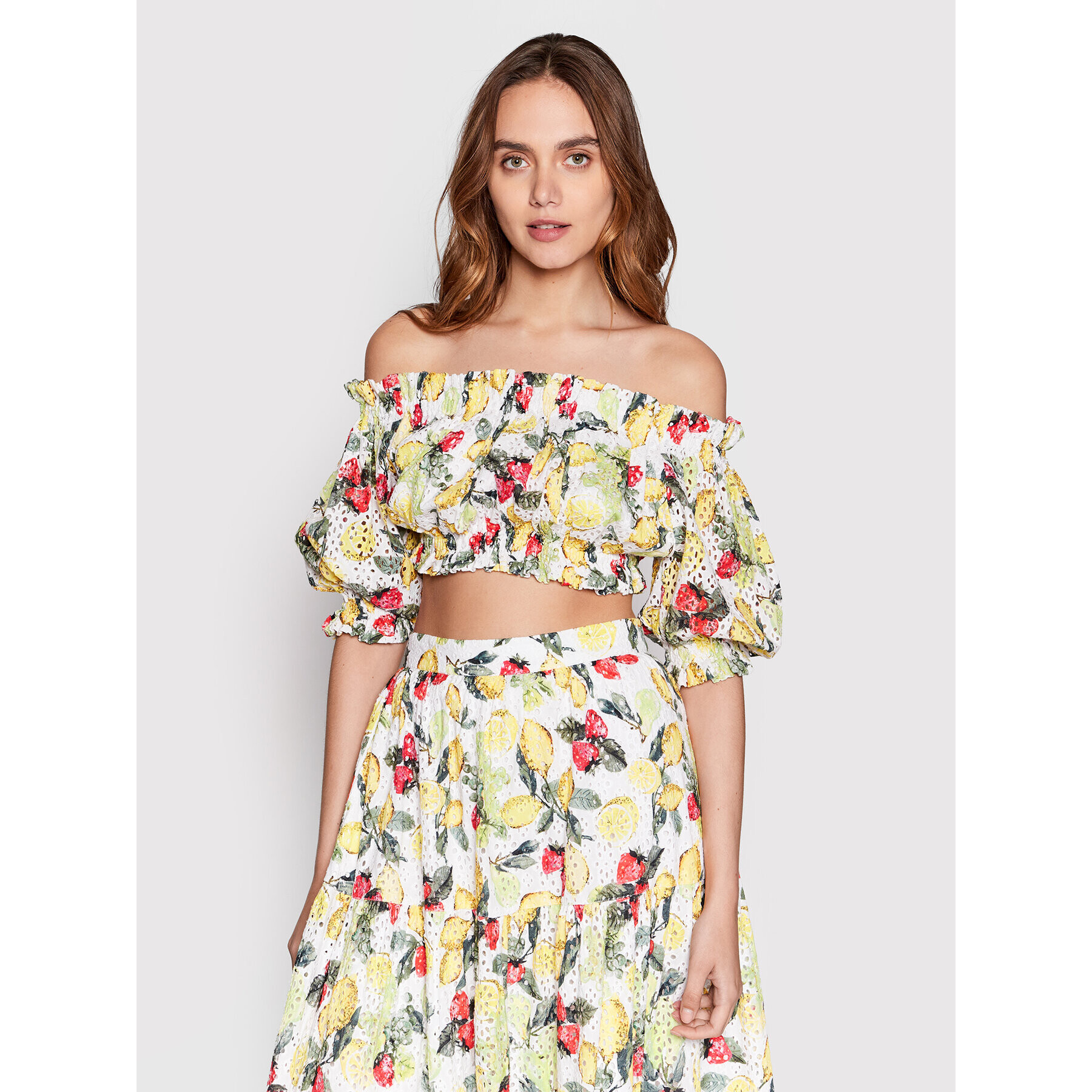 Seafolly Блуза Frill 54707-TO Бял Regular Fit - Pepit.bg