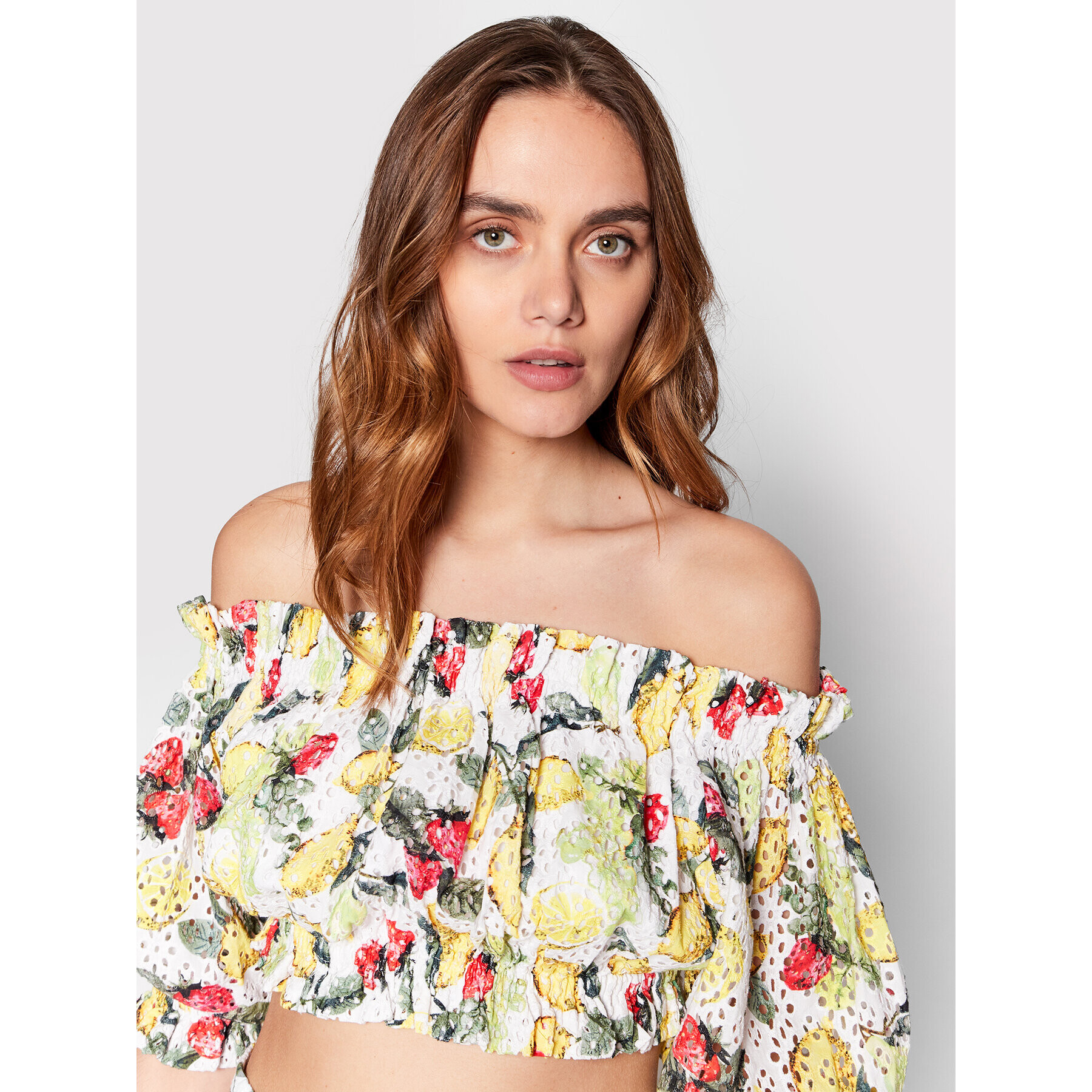 Seafolly Блуза Frill 54707-TO Бял Regular Fit - Pepit.bg