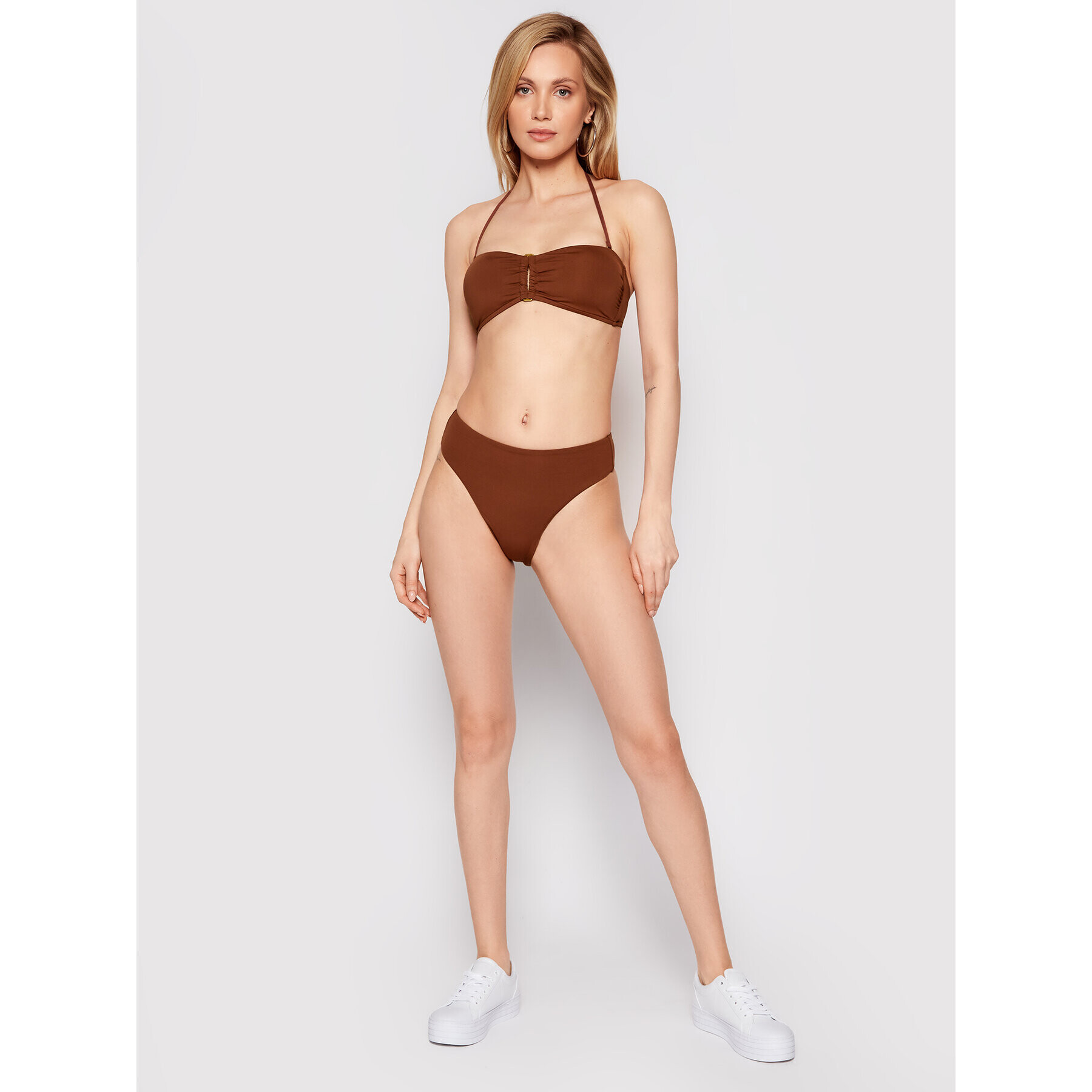 Seafolly Долнище на бански Wide Side 40629-058 Кафяв - Pepit.bg