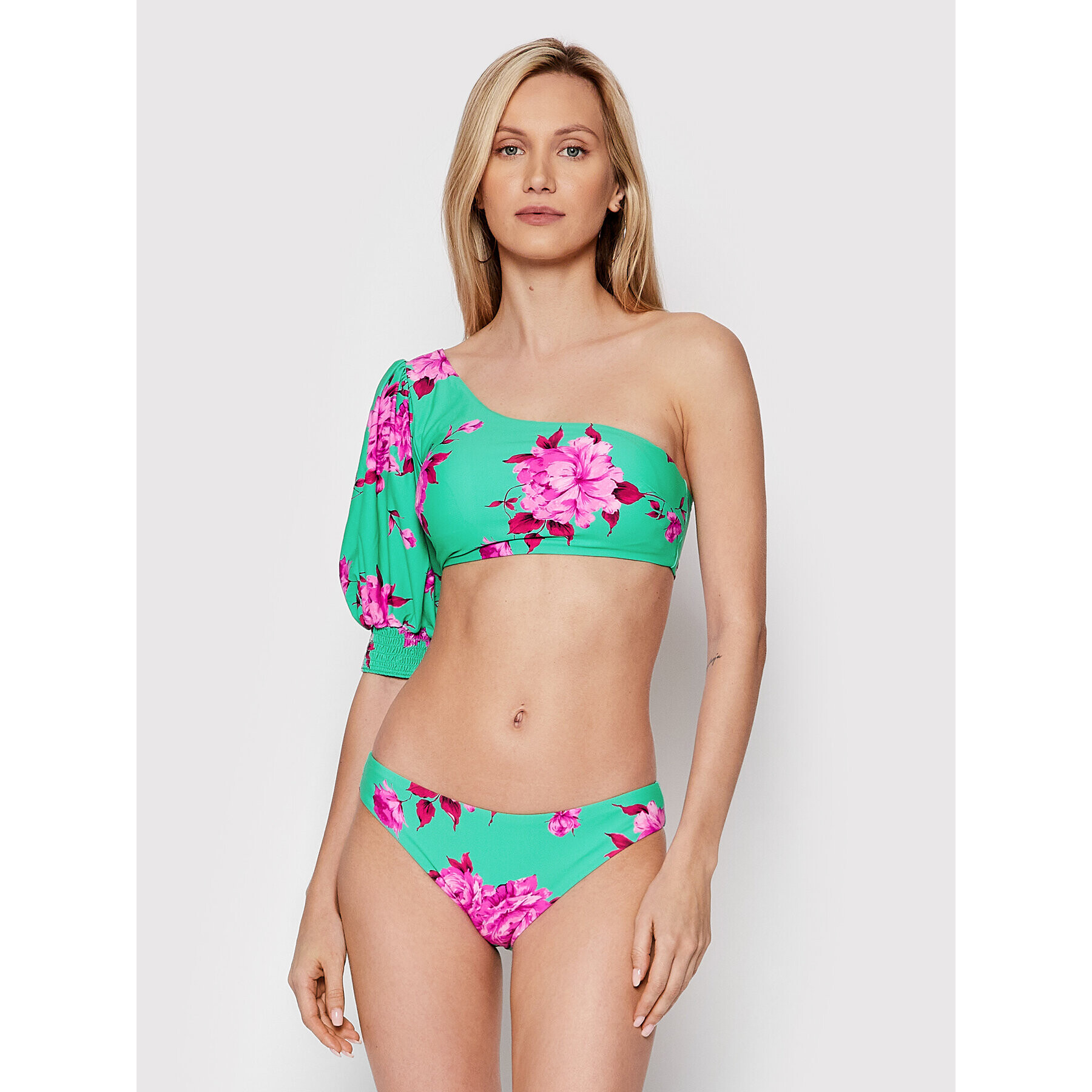 Seafolly Горнище на бански Full Bloom 31373-932 Зелен - Pepit.bg