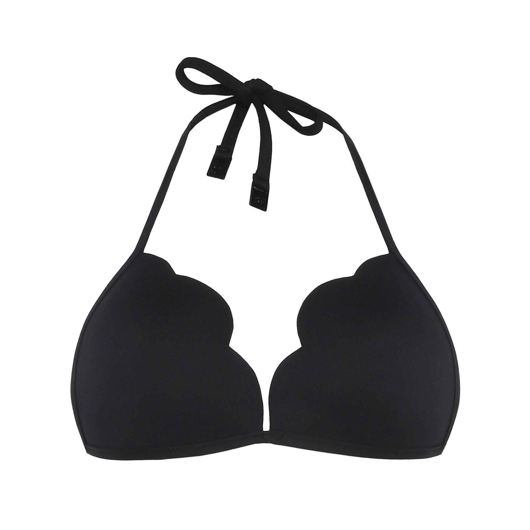Seafolly Горнище на бански Petal Edge Fixed Tri 31143-065 Черен - Pepit.bg