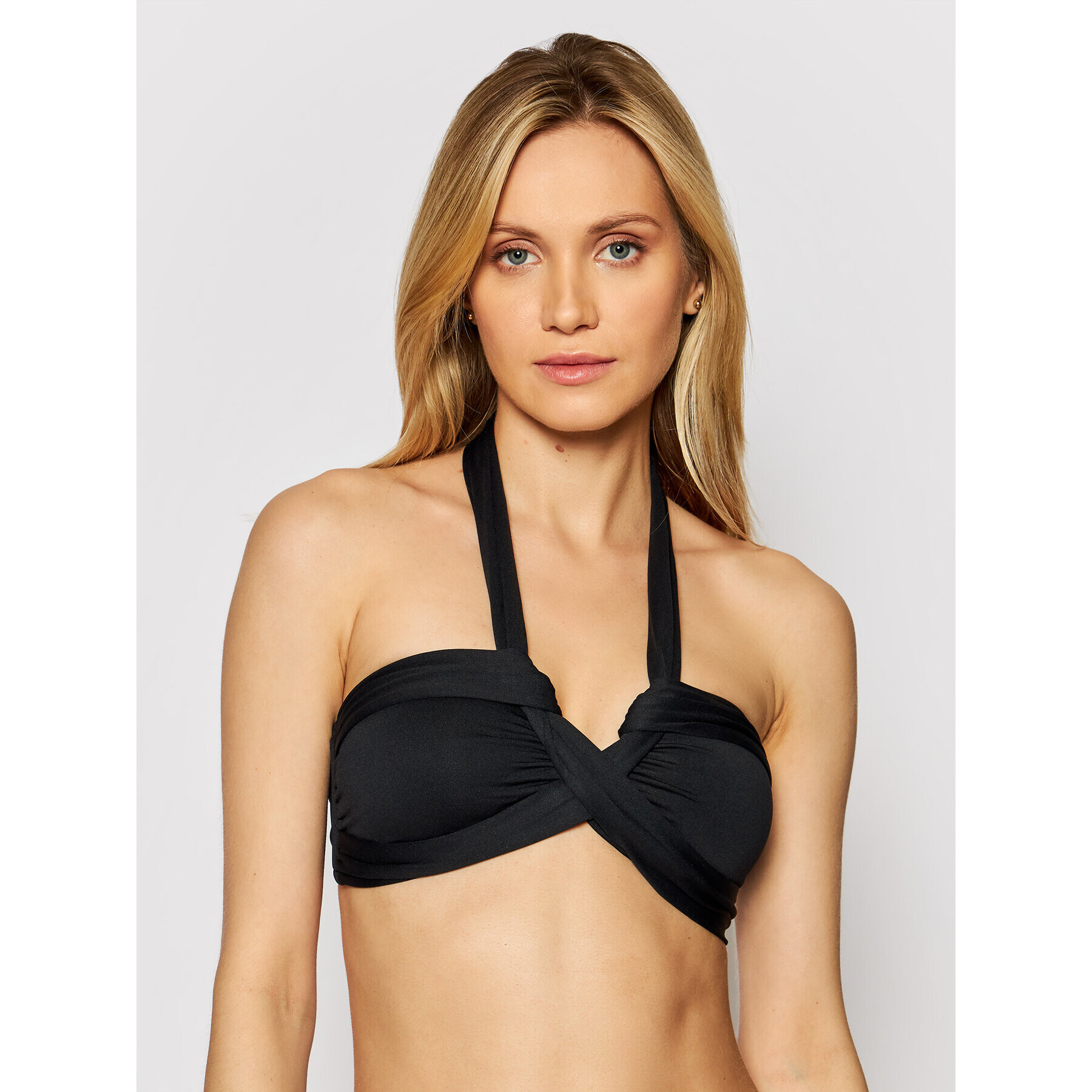 Seafolly Горнище на бански Bandeau S3816-065 Черен - Pepit.bg