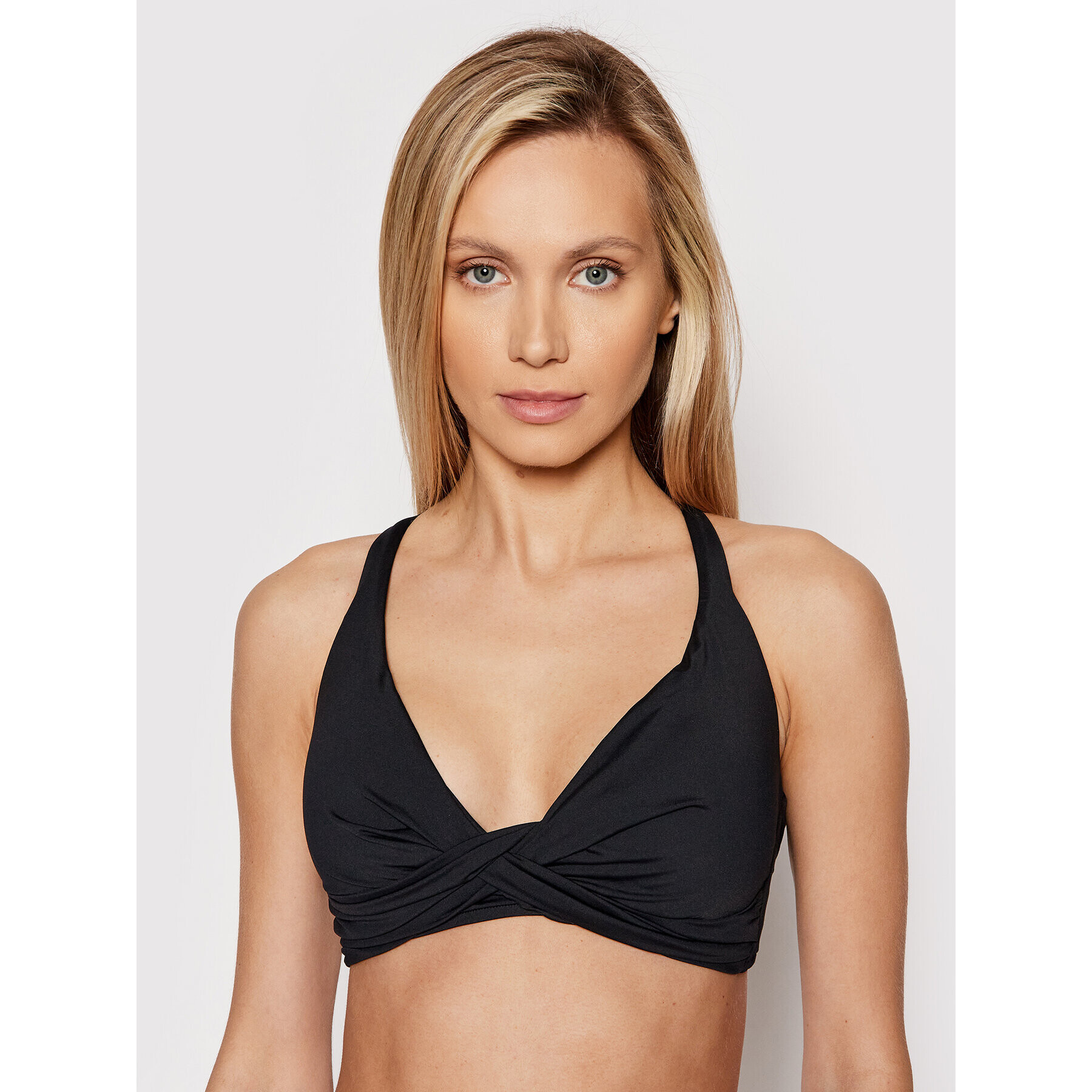 Seafolly Горнище на бански Double Wrap 31275DD942 Черен - Pepit.bg