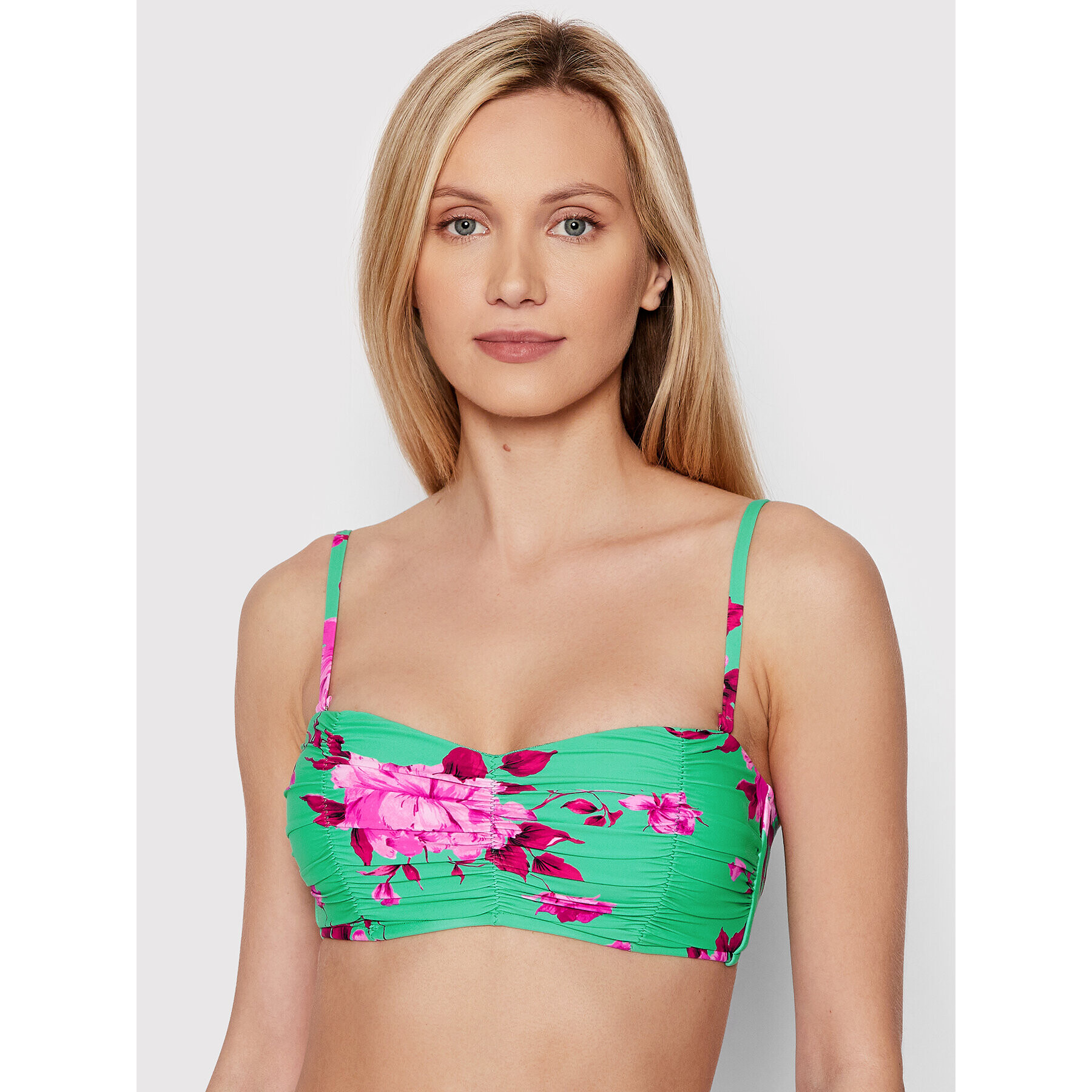 Seafolly Горнище на бански Full Bloom 31372-932 Зелен - Pepit.bg