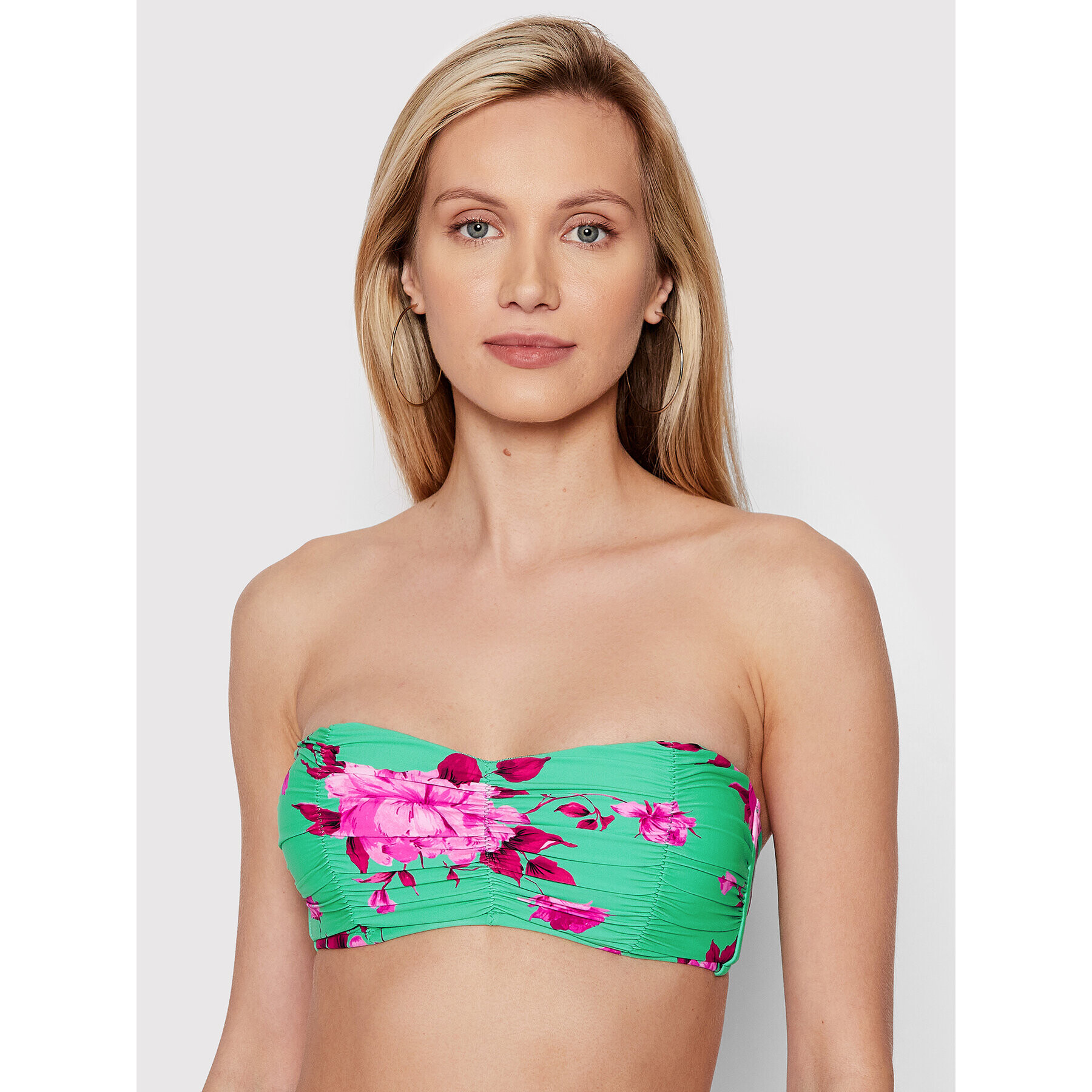 Seafolly Горнище на бански Full Bloom 31372-932 Зелен - Pepit.bg