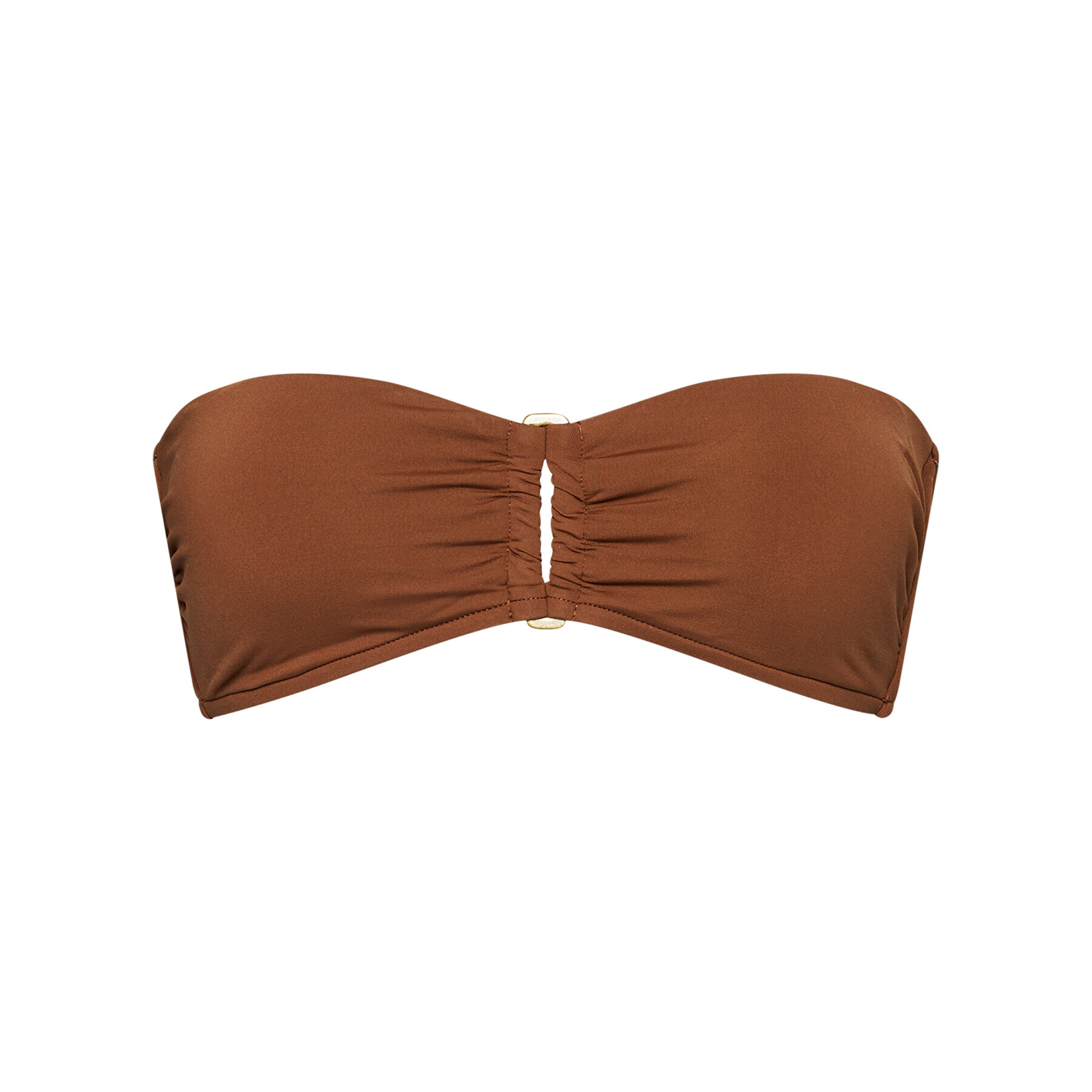 Seafolly Горнище на бански Rectangle Trim 31280-058 Кафяв - Pepit.bg