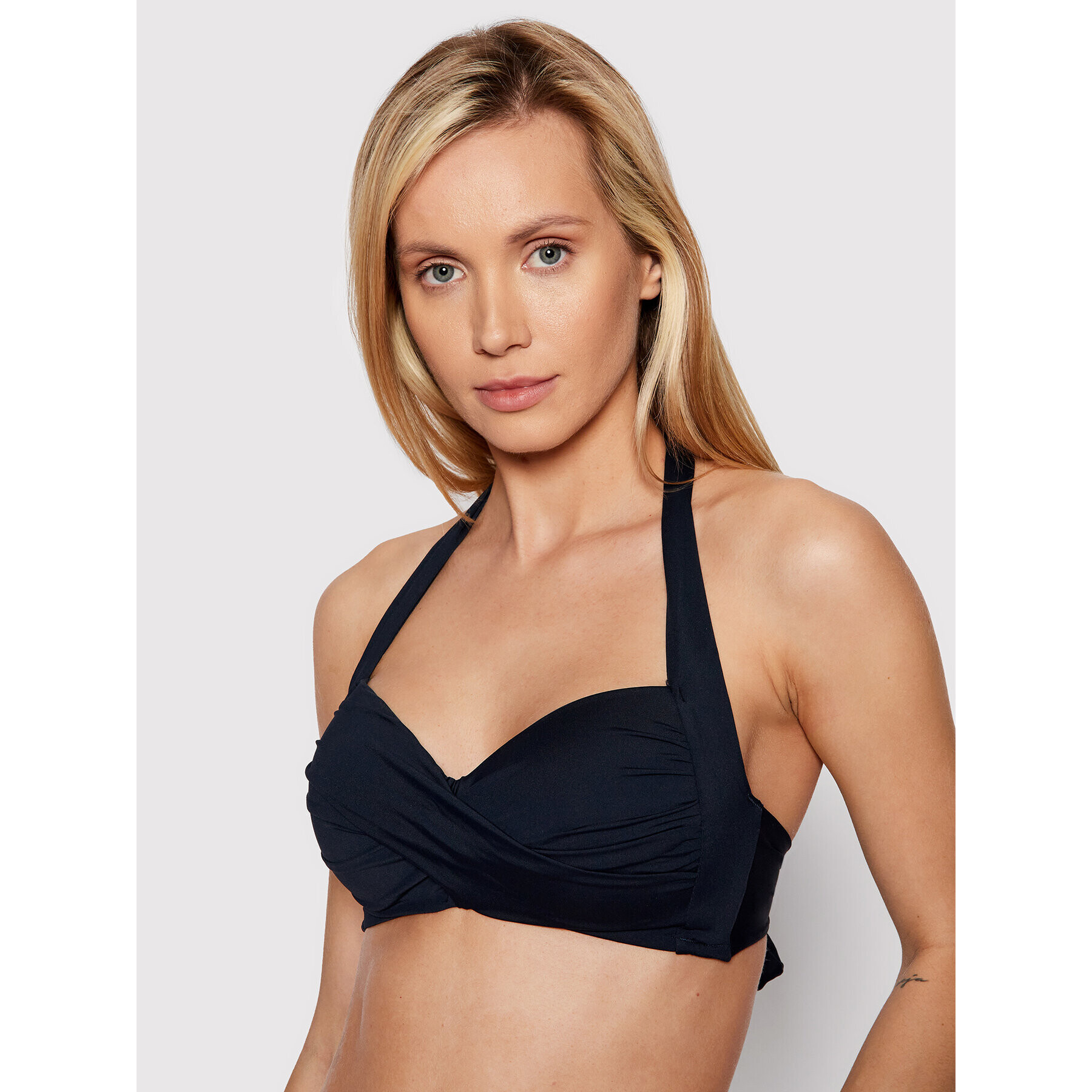 Seafolly Горнище на бански Twist Soft 30806-942 Тъмносин - Pepit.bg