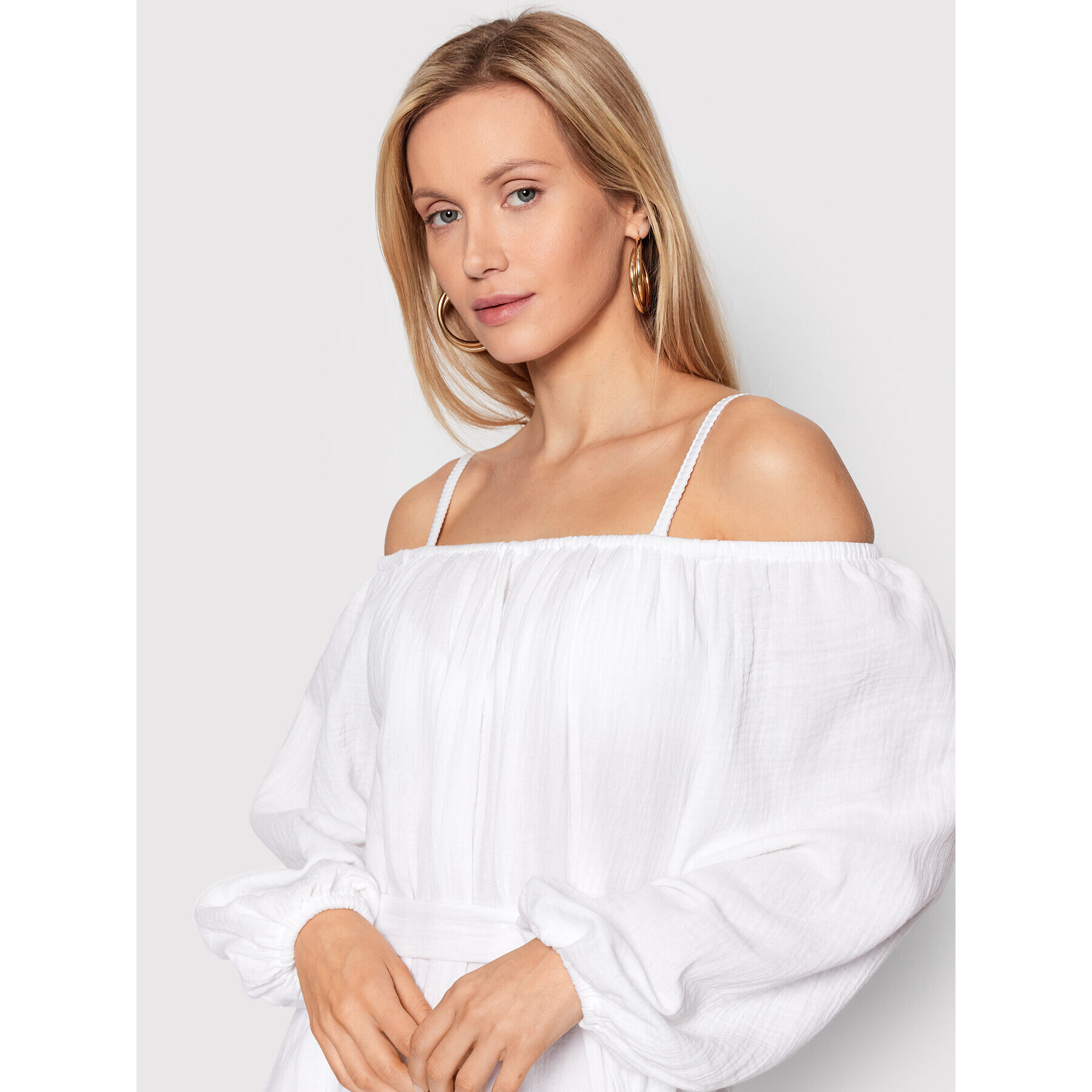 Seafolly Лятна рокля Double Cloth 54607-CU Бял Relaxed Fit - Pepit.bg