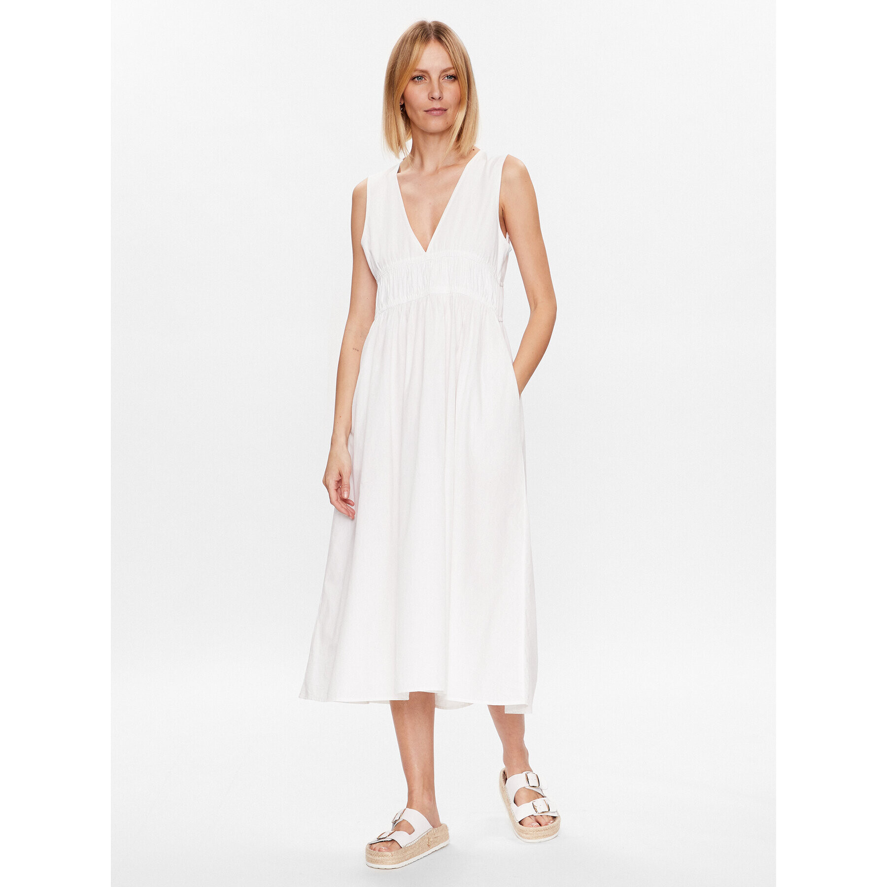Seafolly Лятна рокля Sunbreak 54878-DR Бял Relaxed Fit - Pepit.bg