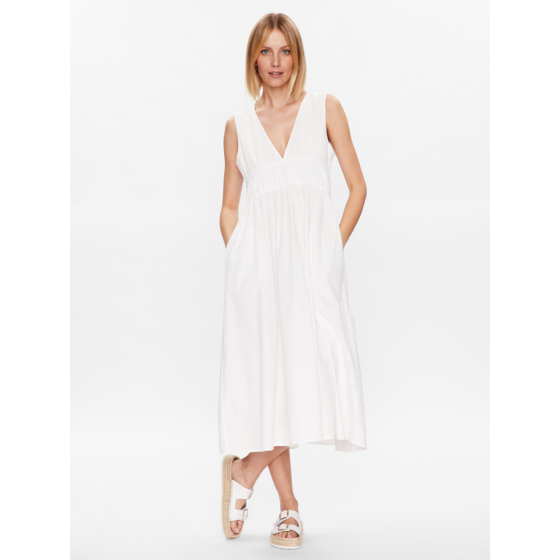 Seafolly Лятна рокля Sunbreak 54878-DR Бял Relaxed Fit - Pepit.bg