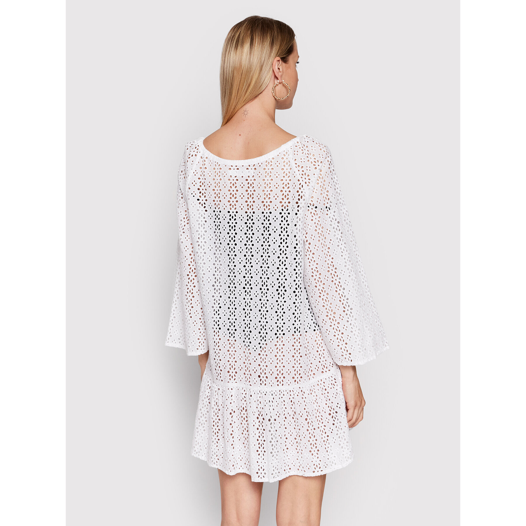 Seafolly Лятна рокля Broderie Anglaise 54700-CU Бял Relaxed Fit - Pepit.bg