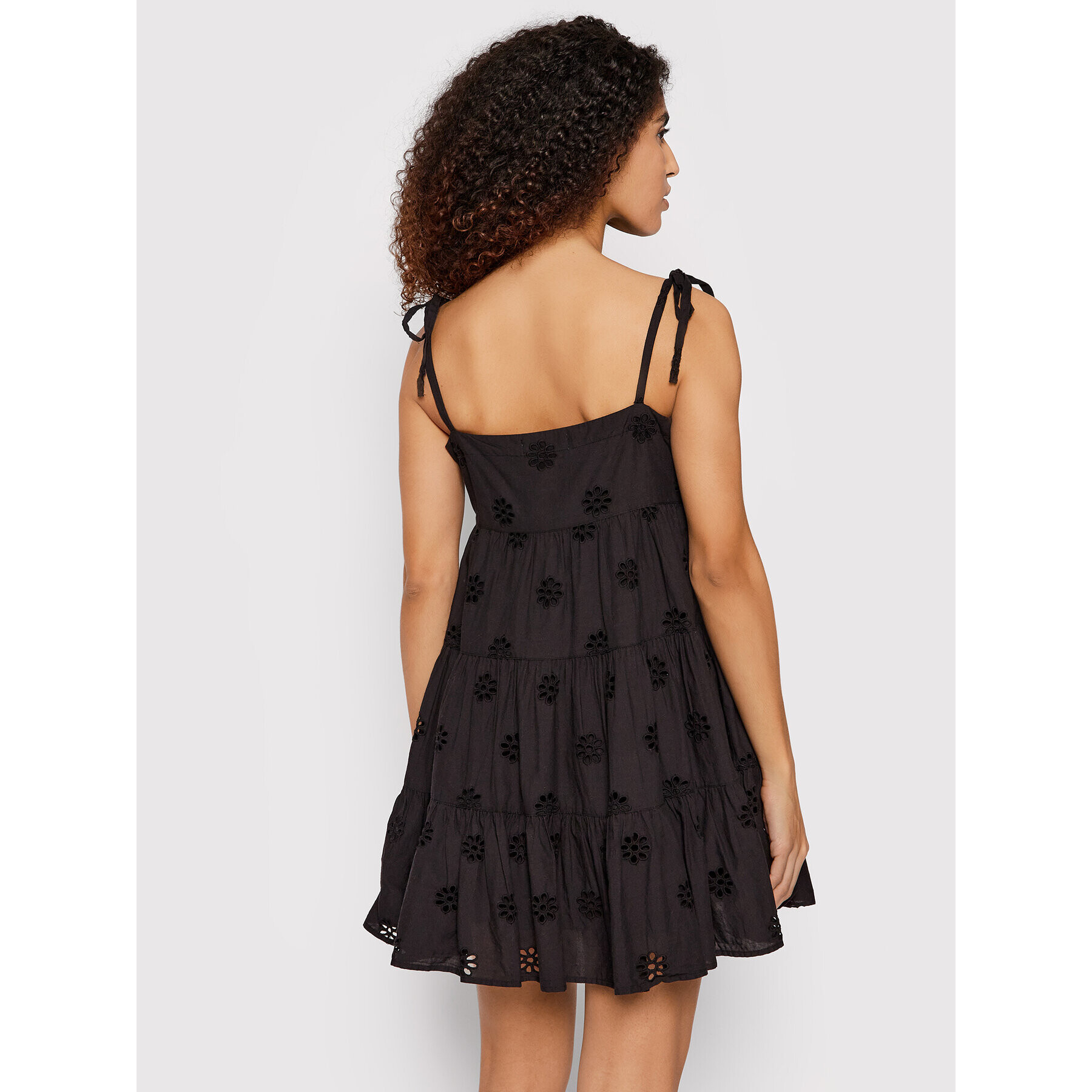 Seafolly Лятна рокля Embroidery Tier 54657-DR Черен Regular Fit - Pepit.bg
