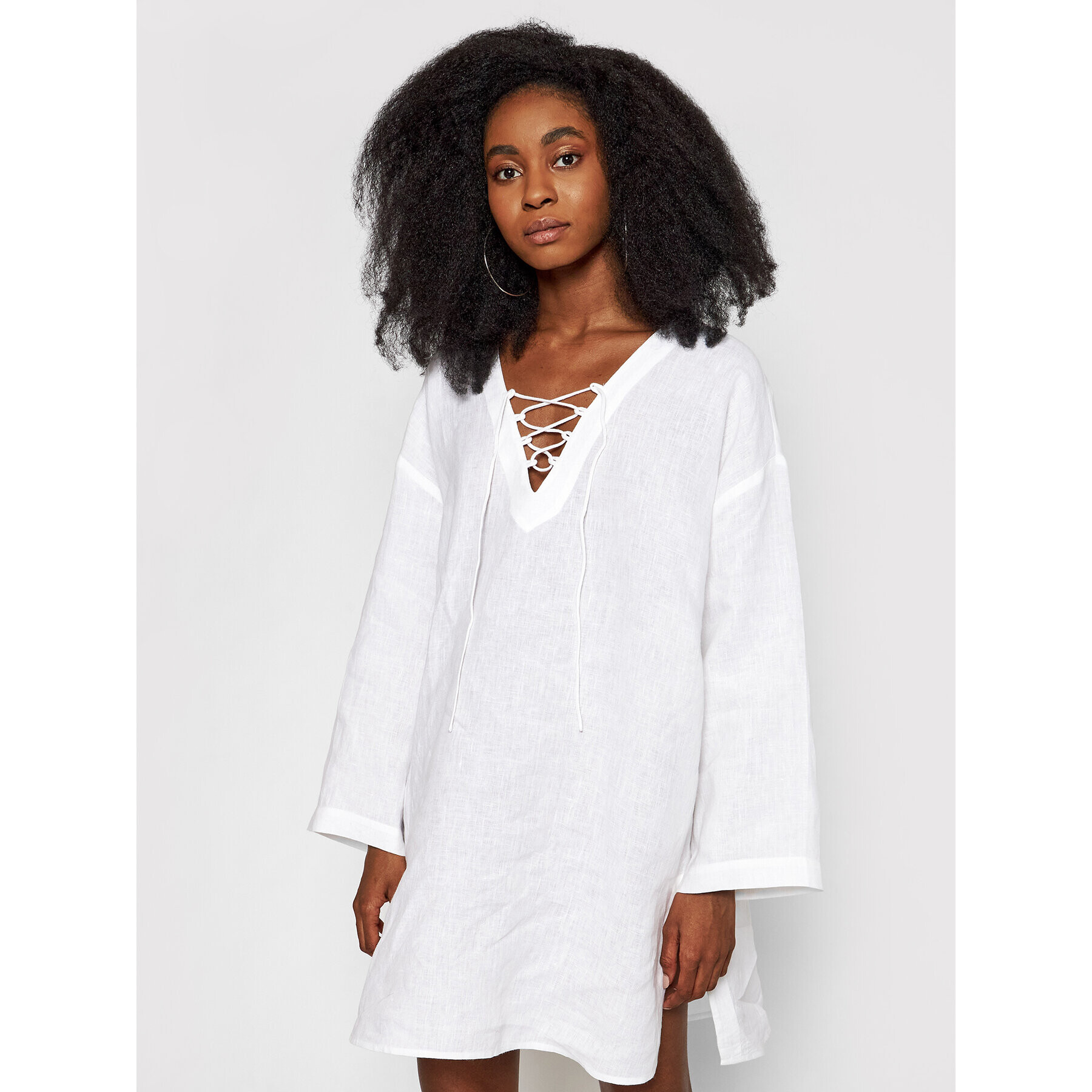 Seafolly Лятна рокля Harbour 54352-CU Бял Relaxed Fit - Pepit.bg