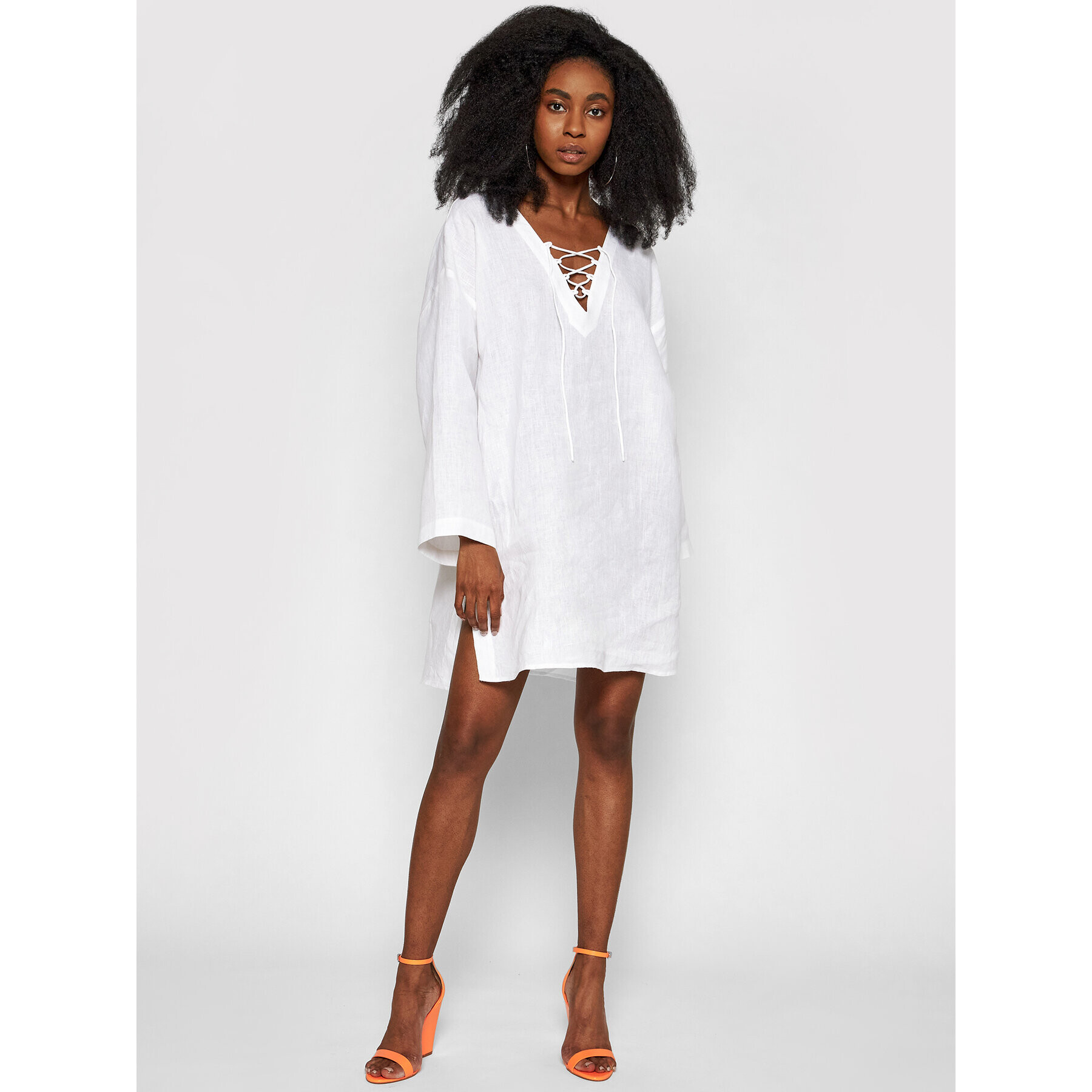 Seafolly Лятна рокля Harbour 54352-CU Бял Relaxed Fit - Pepit.bg