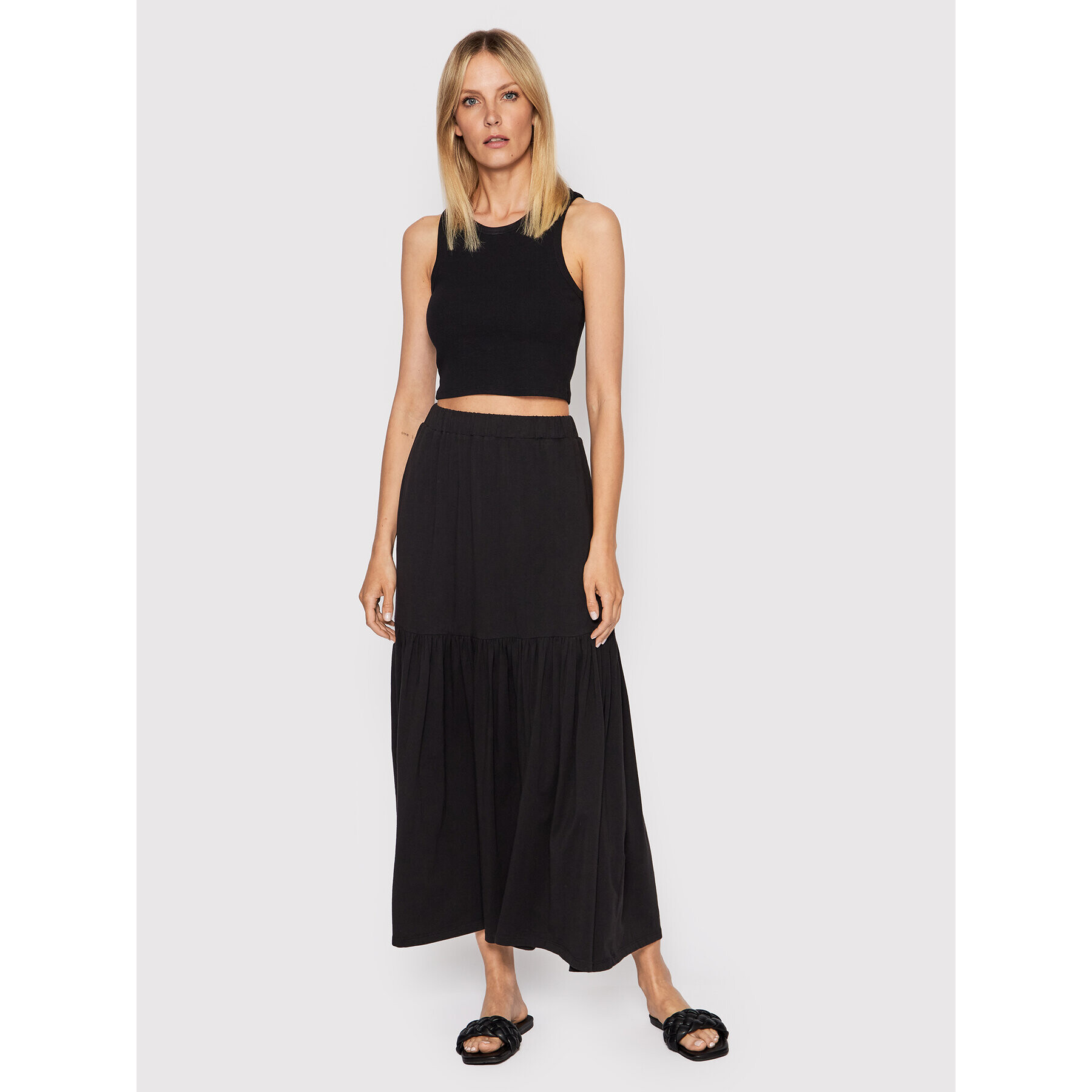 Seafolly Макси пола 54666-SK Черен Relaxed Fit - Pepit.bg