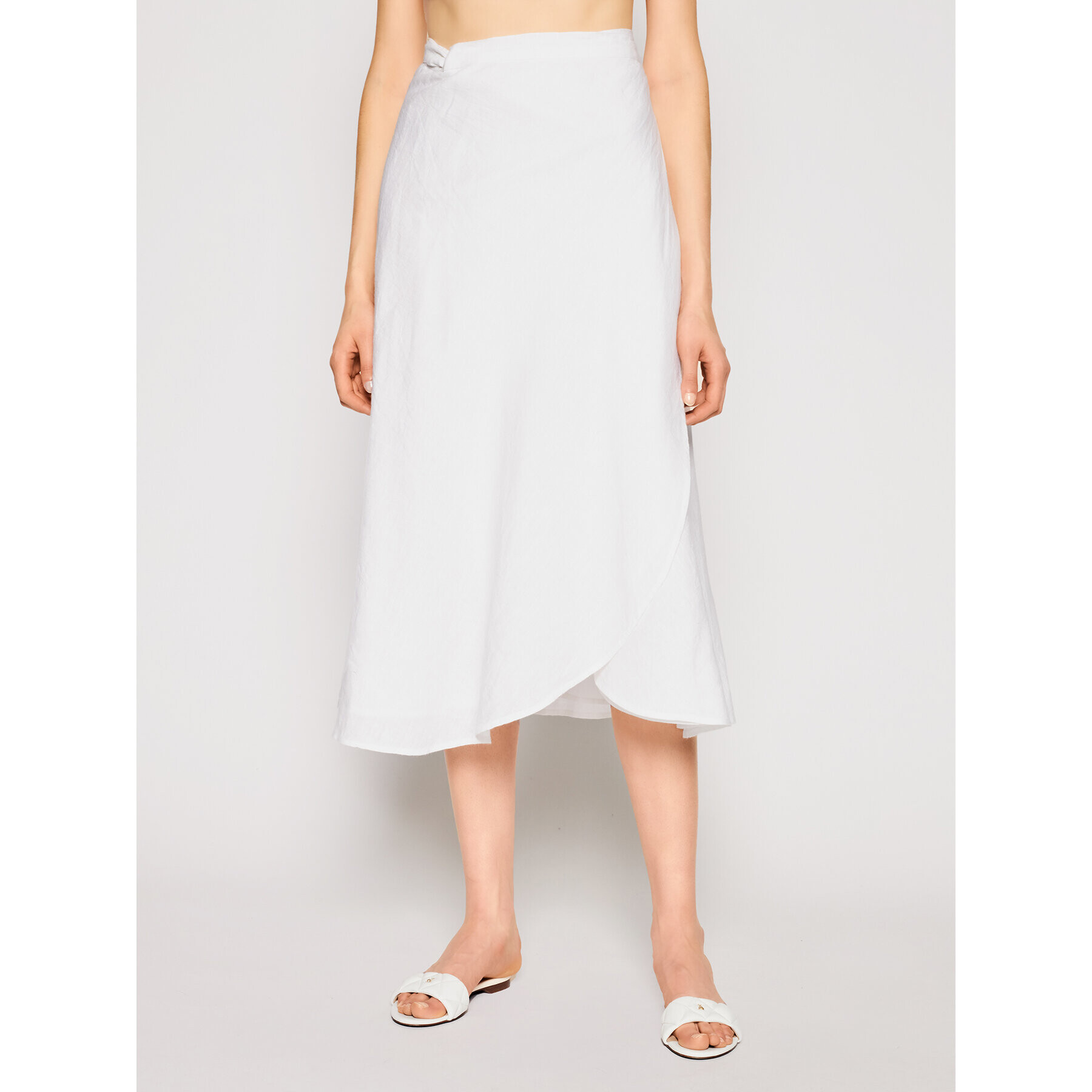 Seafolly Миди пола Essential Bias Wrap 54213-SK Бял Regular Fit - Pepit.bg