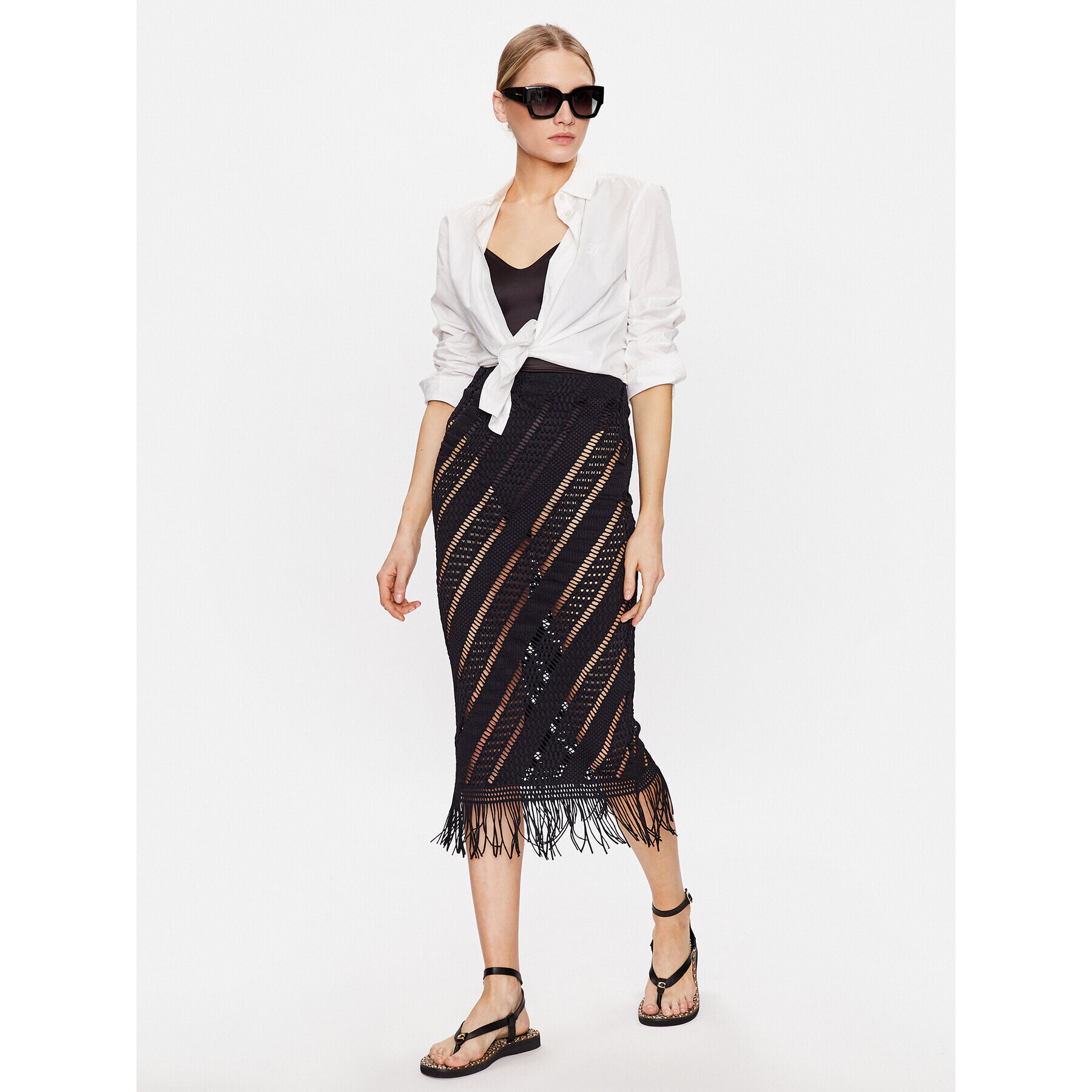 Seafolly Миди пола Marrakesh 54847-SK Черен Slim Fit - Pepit.bg