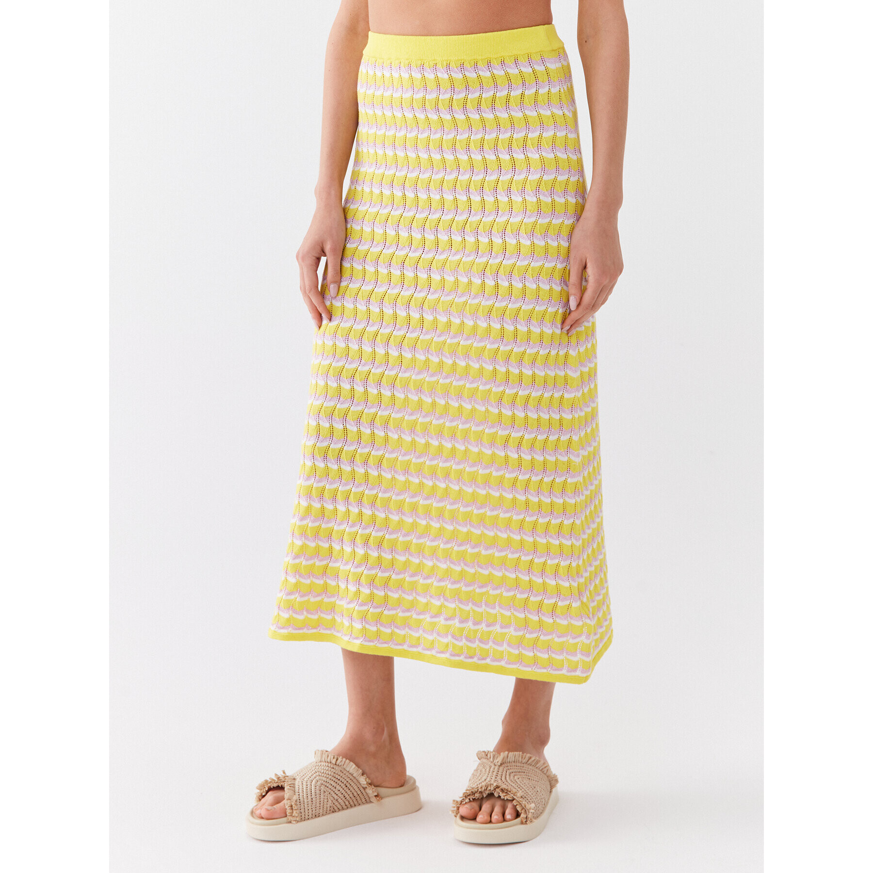 Seafolly Миди пола Pointelle 54907-KN Жълт Regular Fit - Pepit.bg