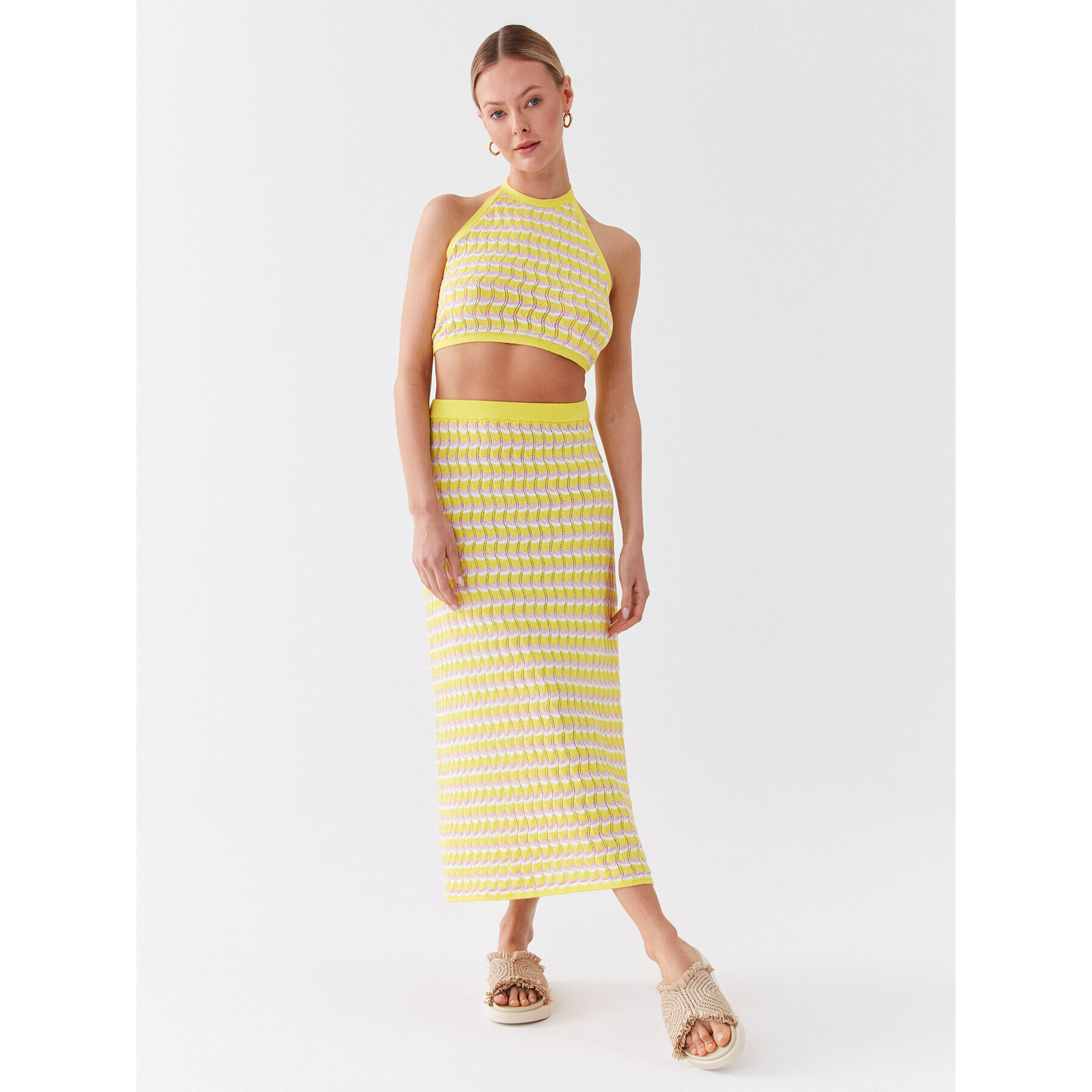 Seafolly Миди пола Pointelle 54907-KN Жълт Regular Fit - Pepit.bg