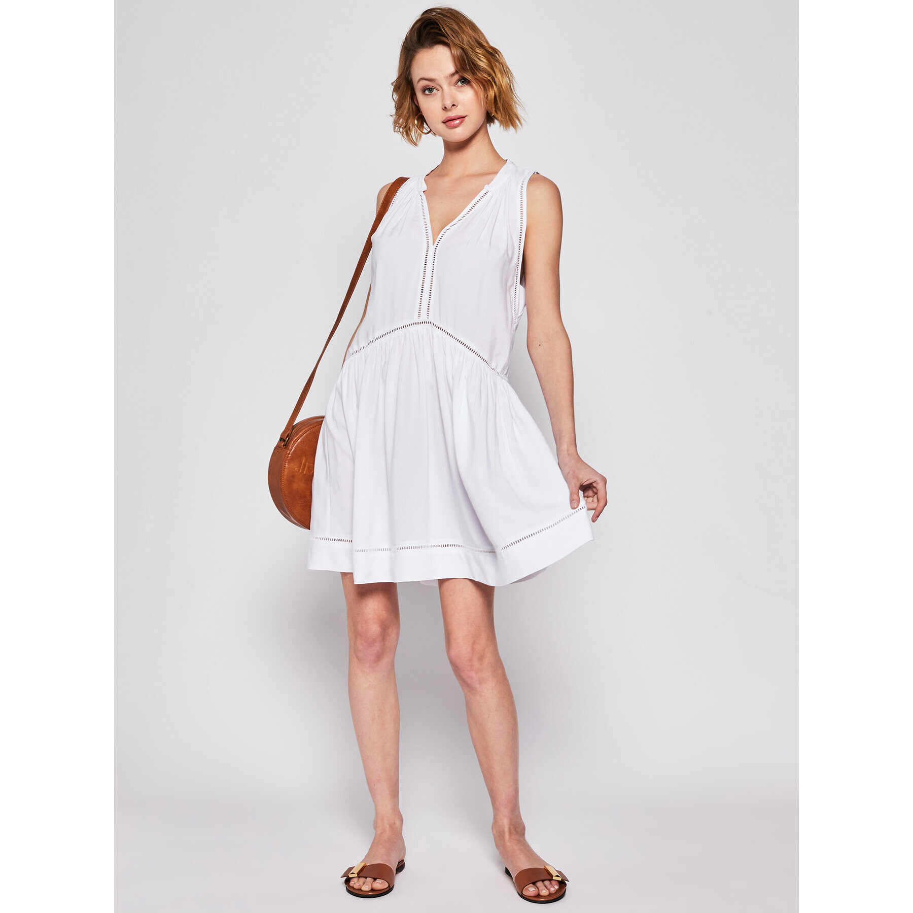 Seafolly Плажна рокля Beach Basics 52931-DR Бял Regular Fit - Pepit.bg