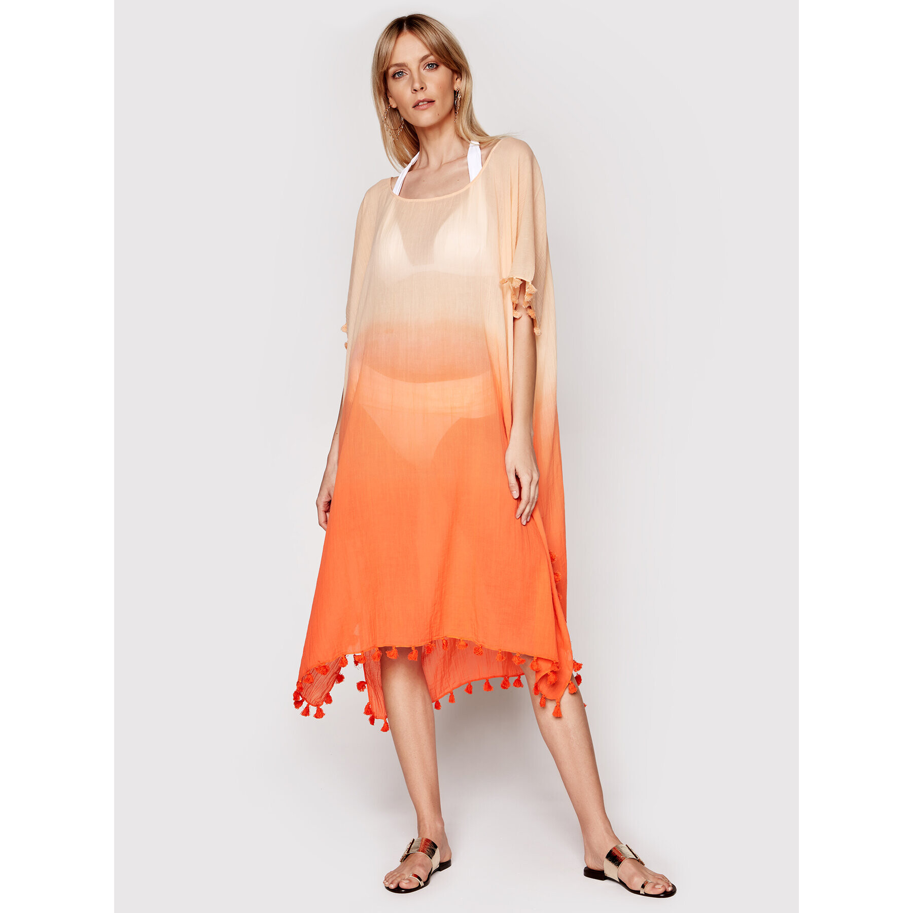 Seafolly Плажна рокля Beachedit 54079 Оранжев Relaxed Fit - Pepit.bg