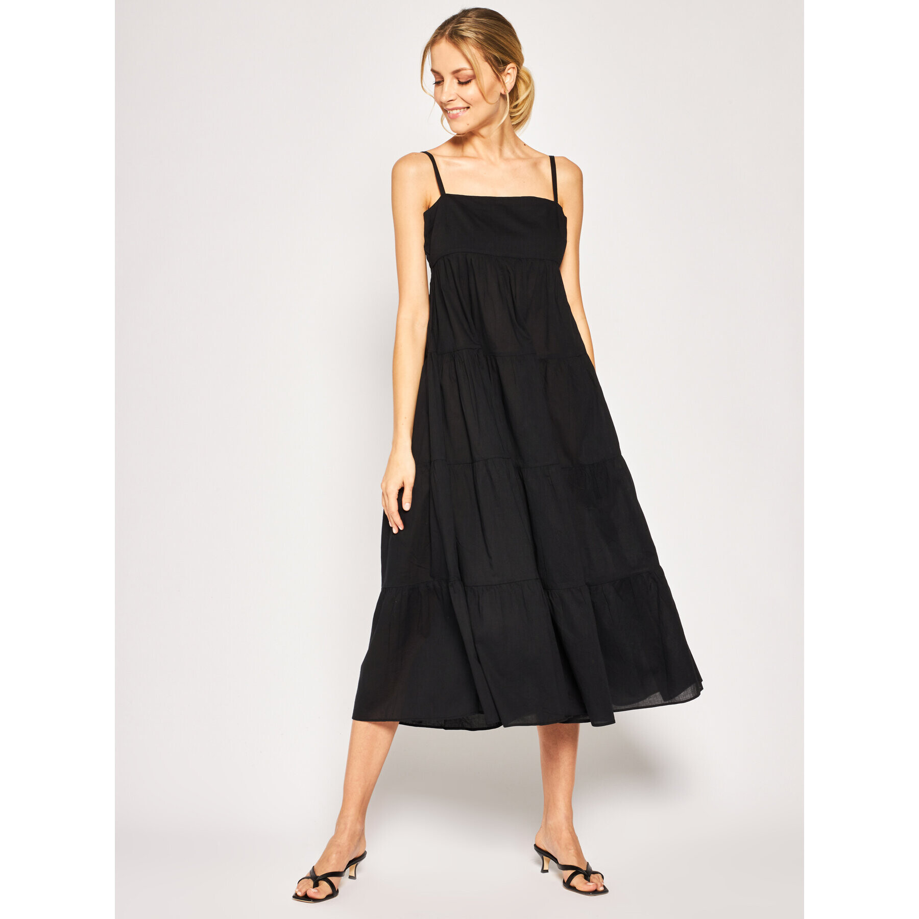 Seafolly Плажна рокля Tired 53862-DR Черен Regular Fit - Pepit.bg