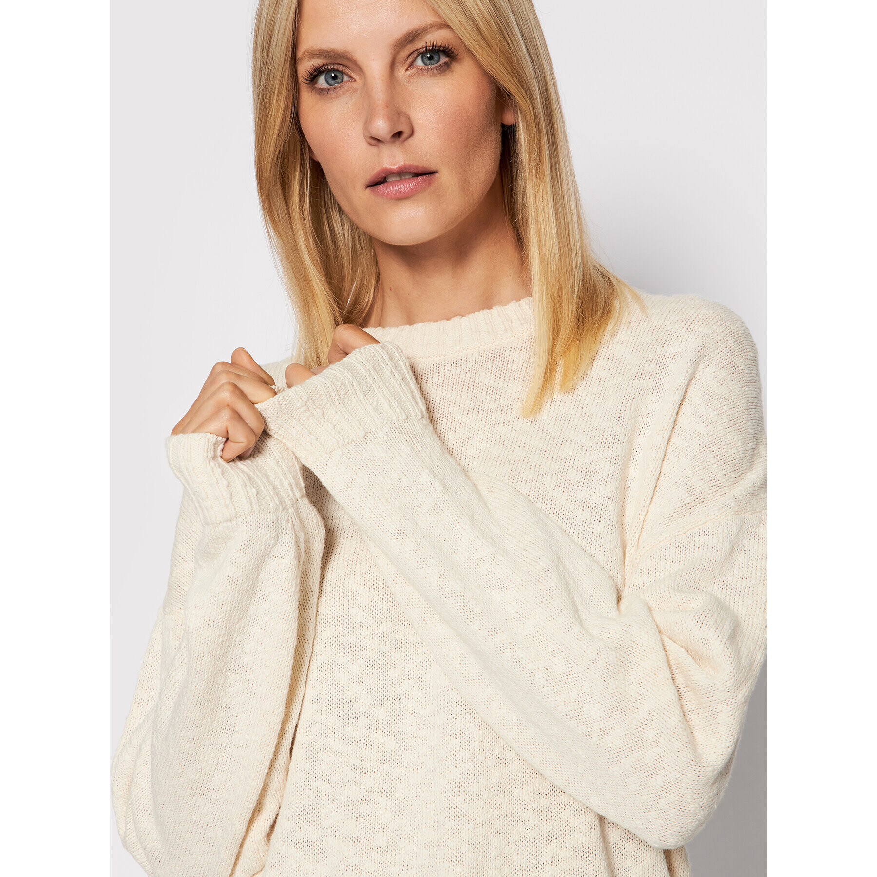 Seafolly Пуловер Boucle 54693-KN Бежов Relaxed Fit - Pepit.bg