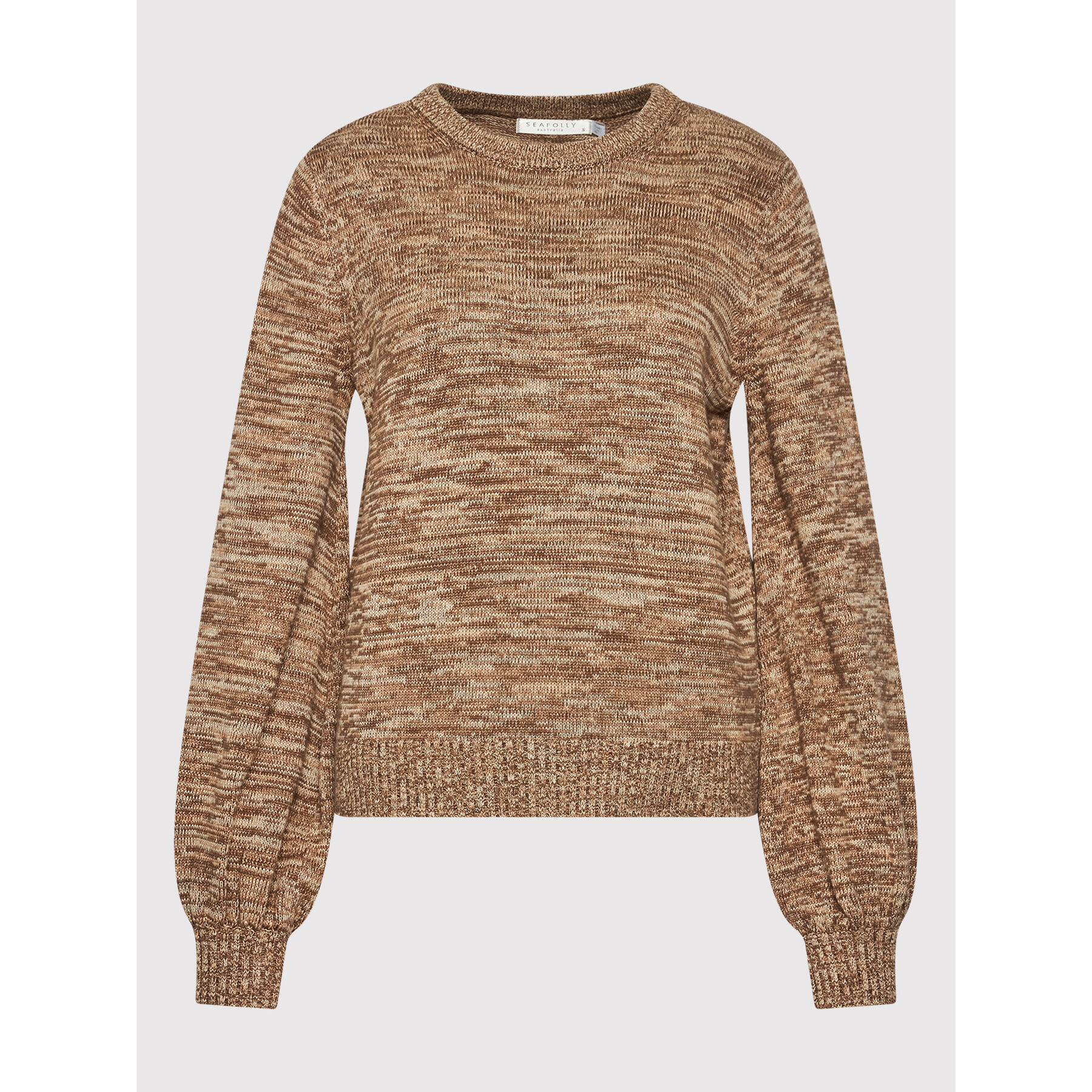 Seafolly Пуловер Mapple Knit 54727-KN Кафяв Relaxed Fit - Pepit.bg