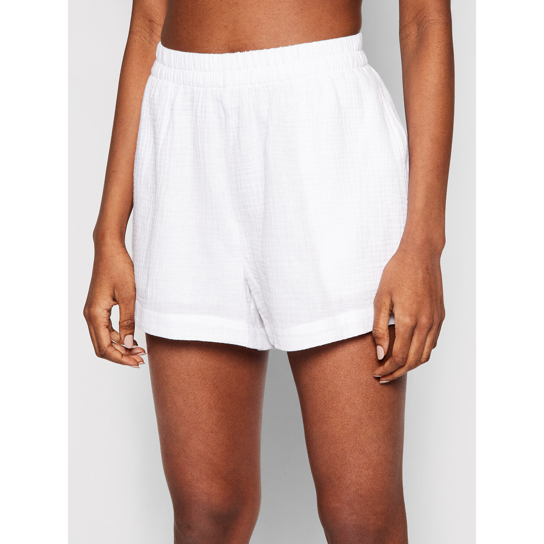 Seafolly Шорти от плат Double Cloth 54258-SH Бял Regular Fit - Pepit.bg