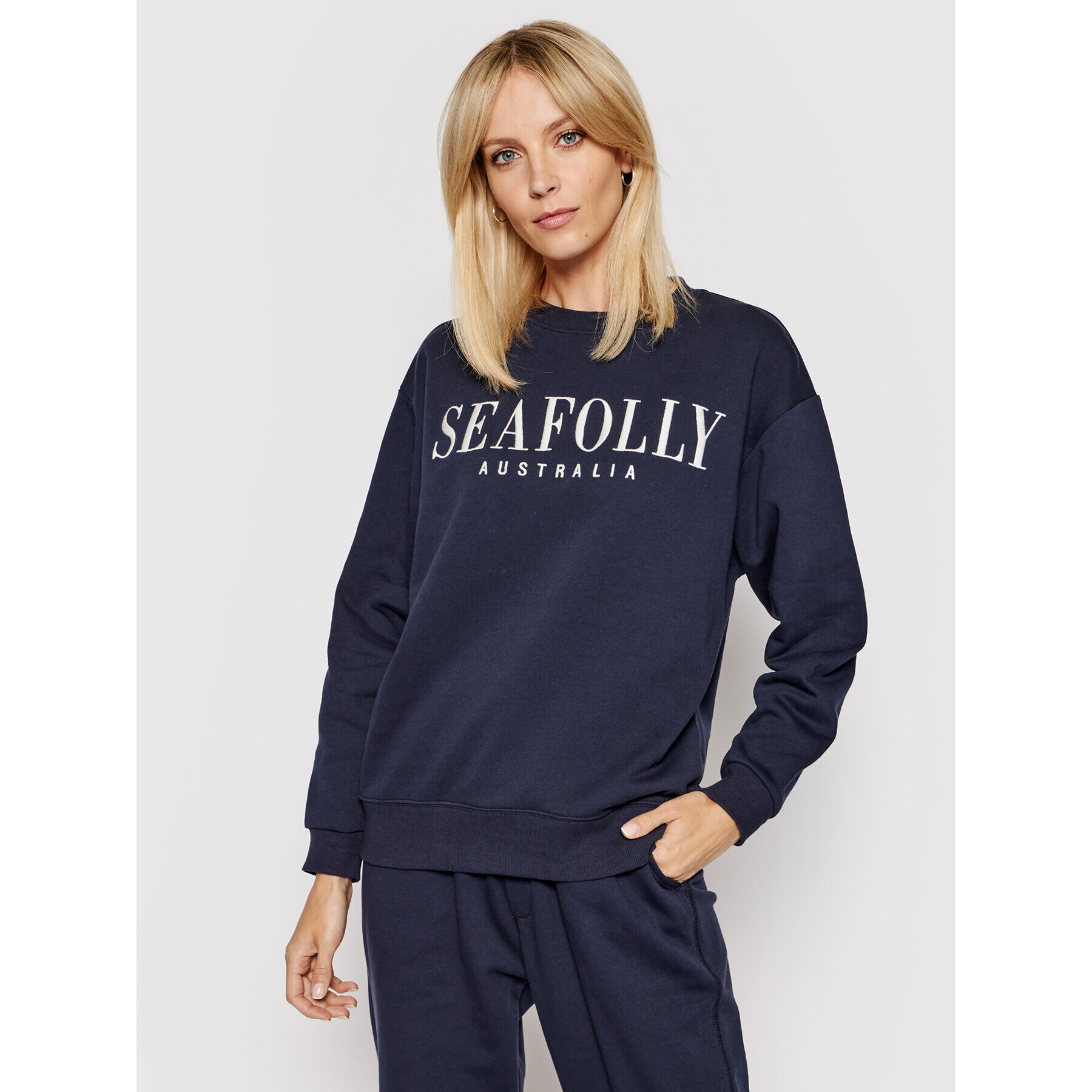 Seafolly Суитшърт Leisure 54569 Тъмносин Regular Fit - Pepit.bg