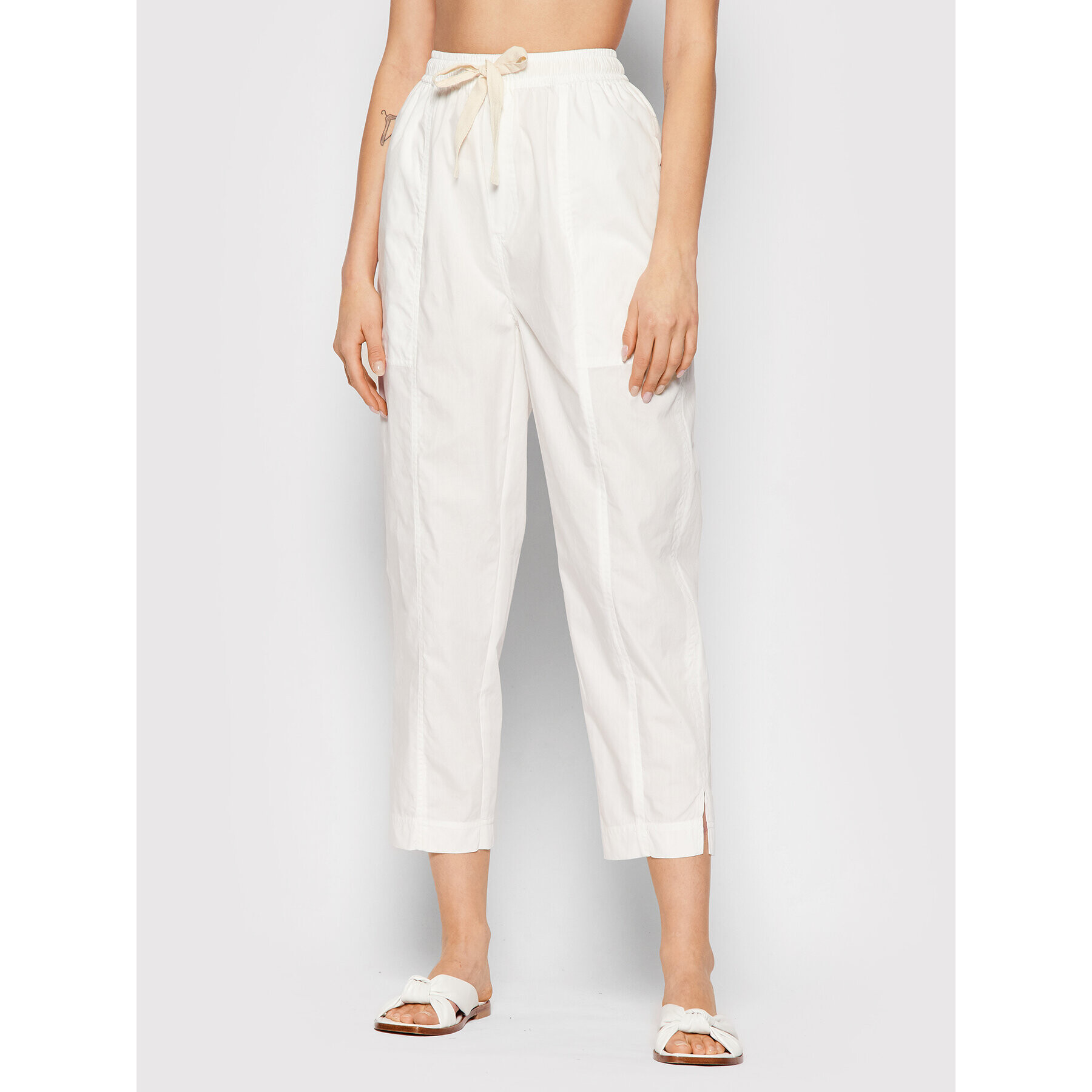 Seafolly Текстилни панталони Beachedit 54587-PA Бял Relaxed Fit - Pepit.bg