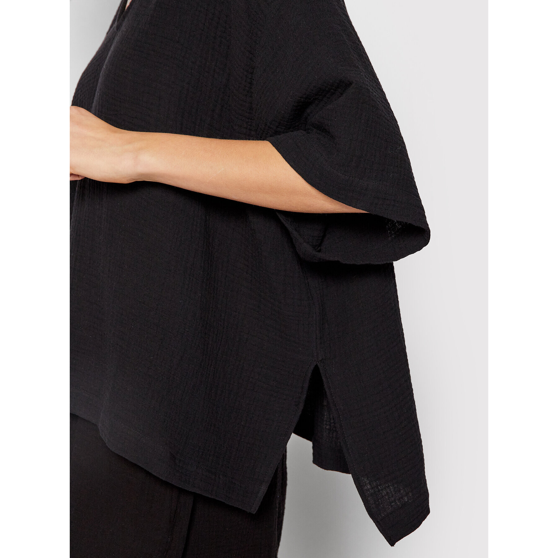 Seafolly Тишърт Double Cloth 54257-TO Черен Oversize - Pepit.bg