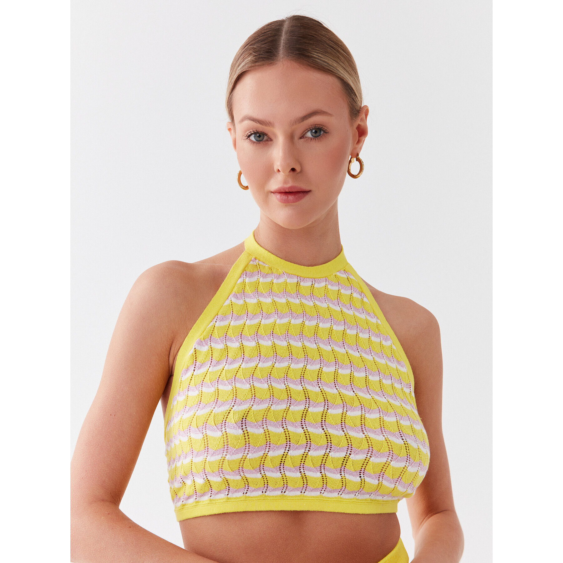 Seafolly топ Pointelle 54927-KN Жълт Slim Fit - Pepit.bg