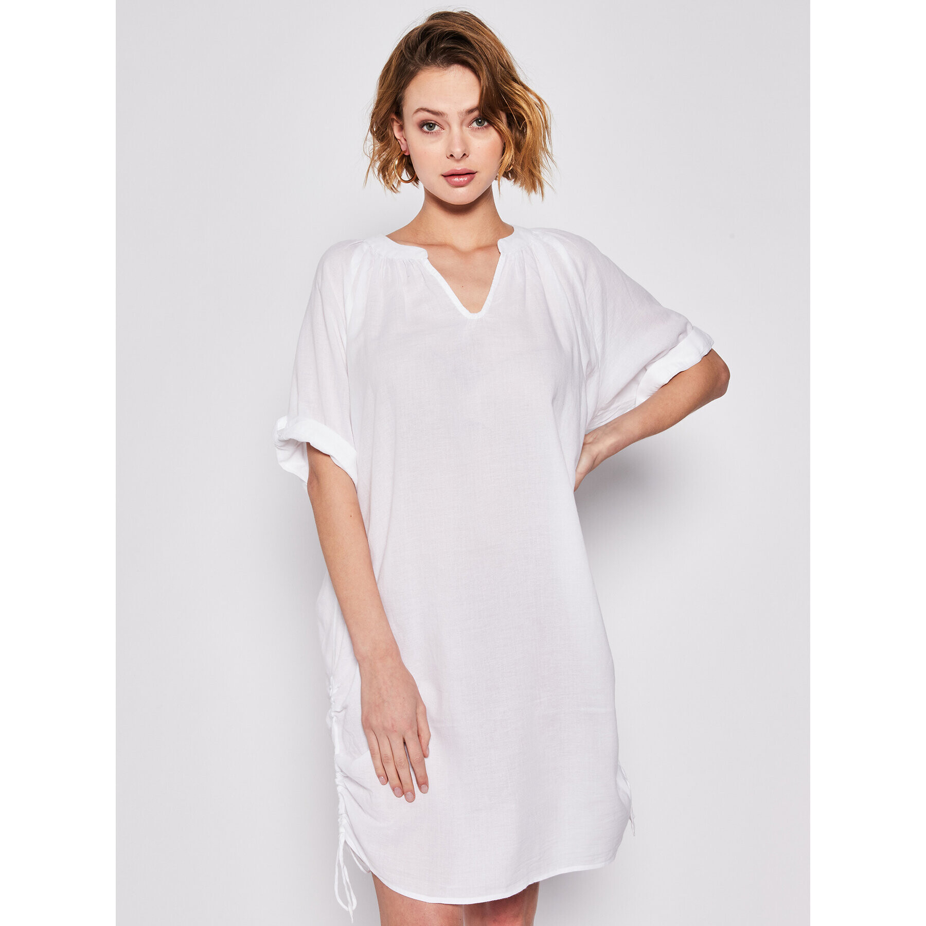 Seafolly Туника Beach Edit 53868-CU Бял Regular Fit - Pepit.bg