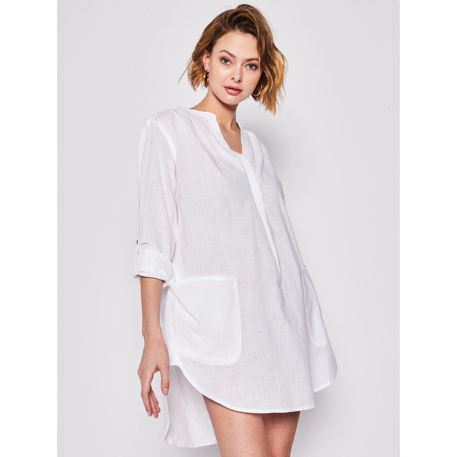 Seafolly Туника OverSwim 52815-TO Бял Regular Fit - Pepit.bg