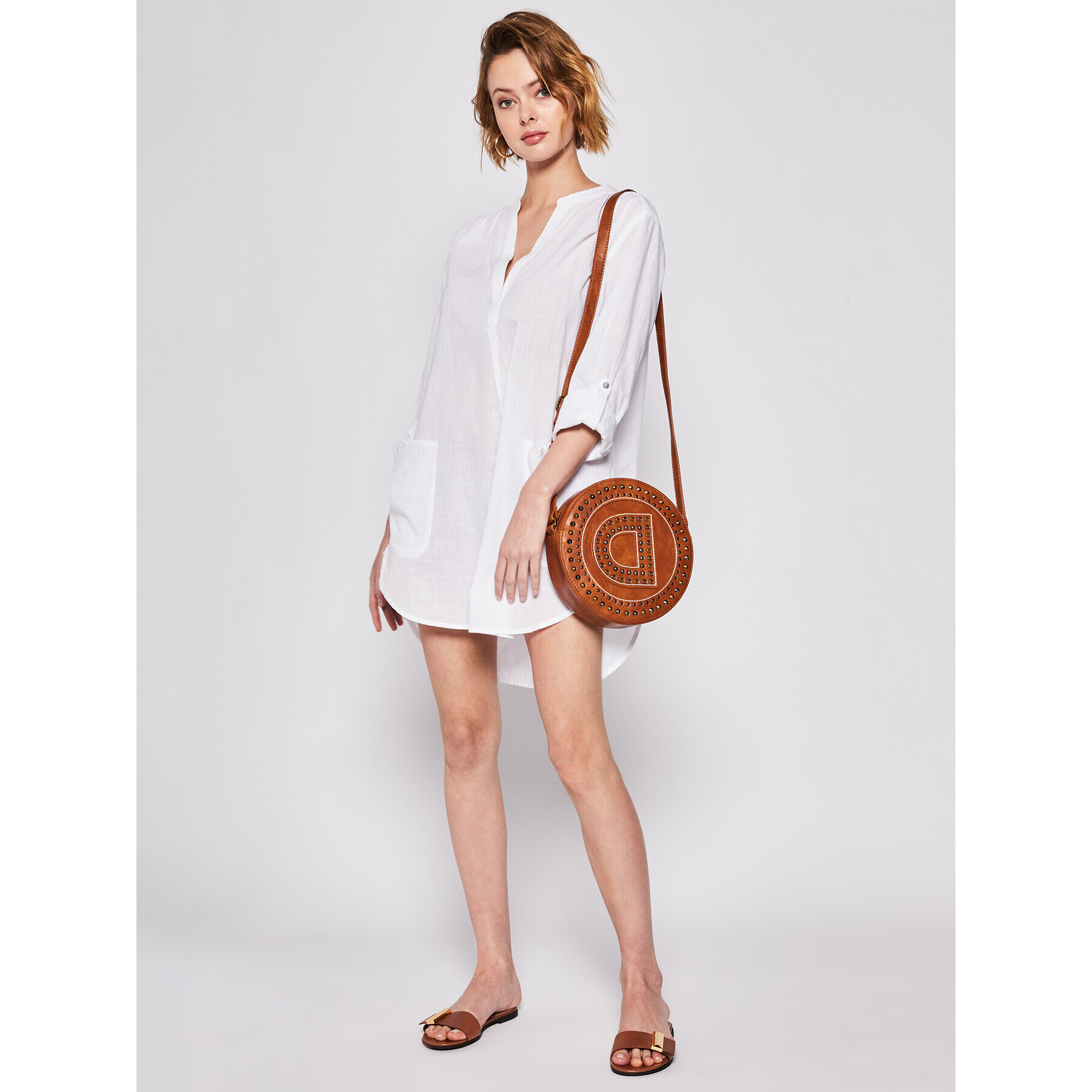 Seafolly Туника OverSwim 52815-TO Бял Regular Fit - Pepit.bg