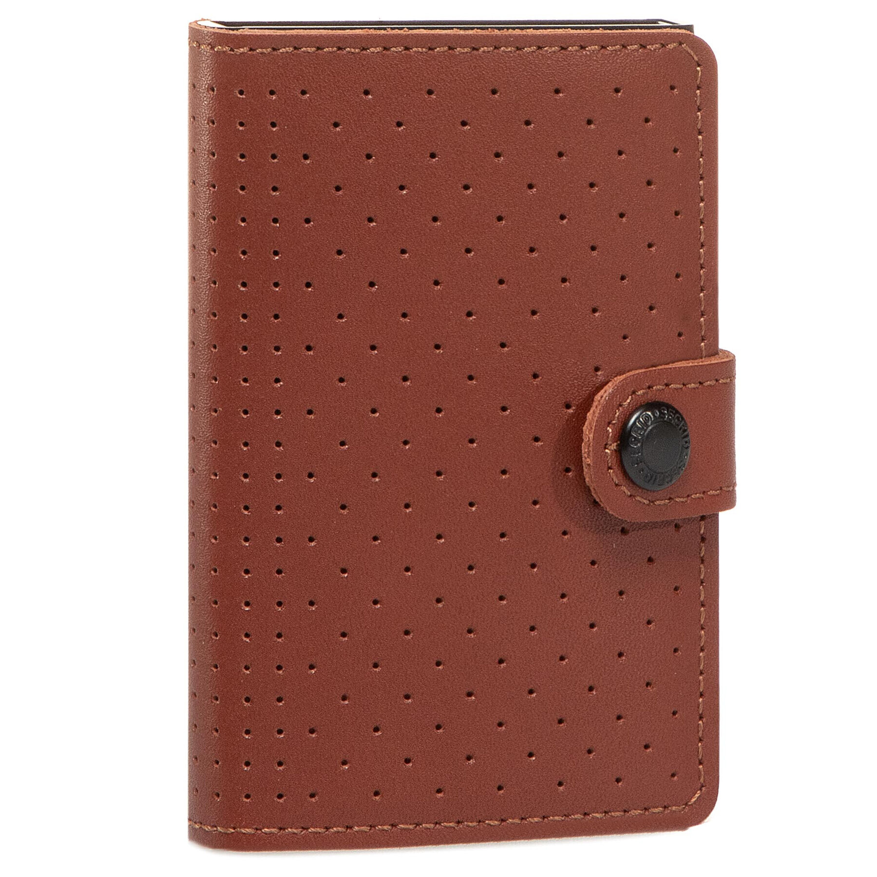 Secrid Малък мъжки портфейл Miniwallet Perforated MPF Кафяв - Pepit.bg