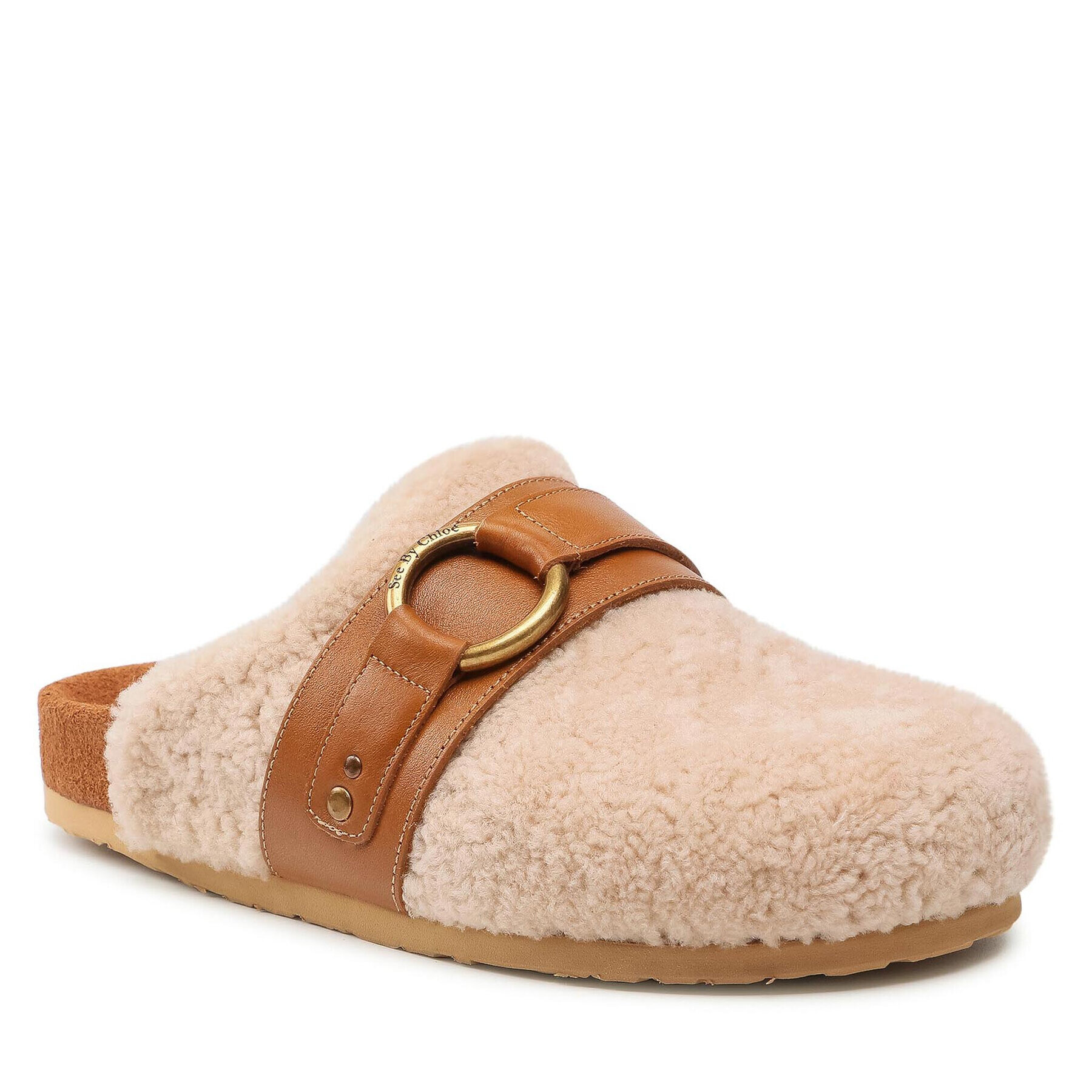 See By Chloé Пантофи Curly Sheep 113 Desert SB37181A Бежов - Pepit.bg
