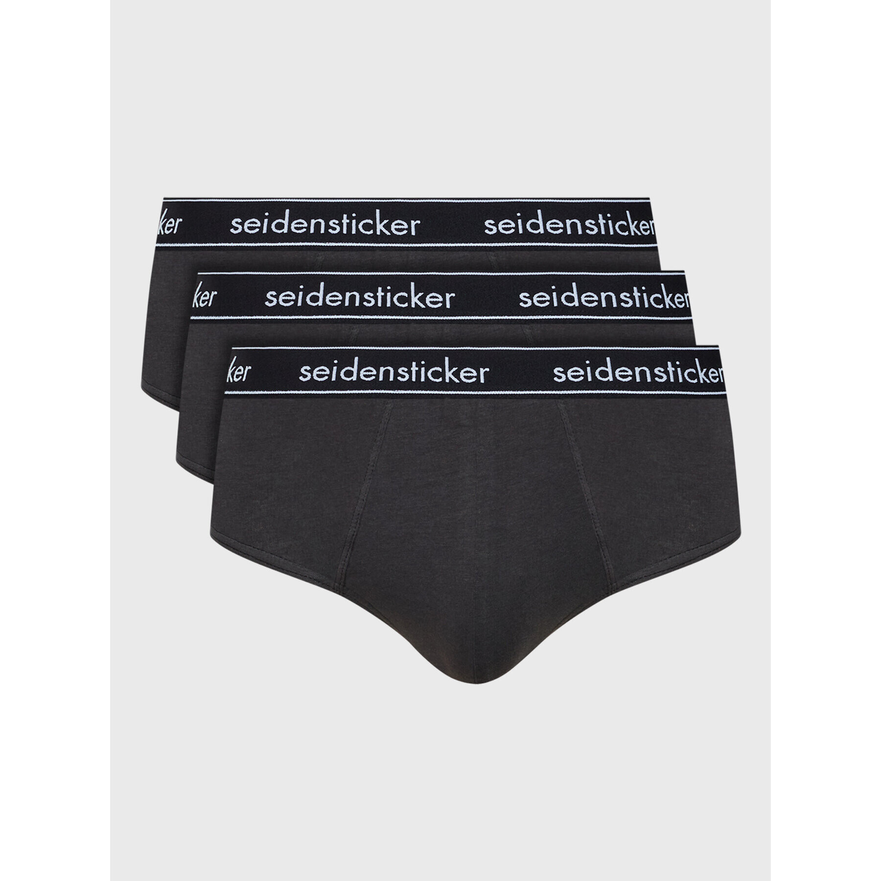 Seidensticker Комплект 3 чифта слипове 12.200019 Черен - Pepit.bg
