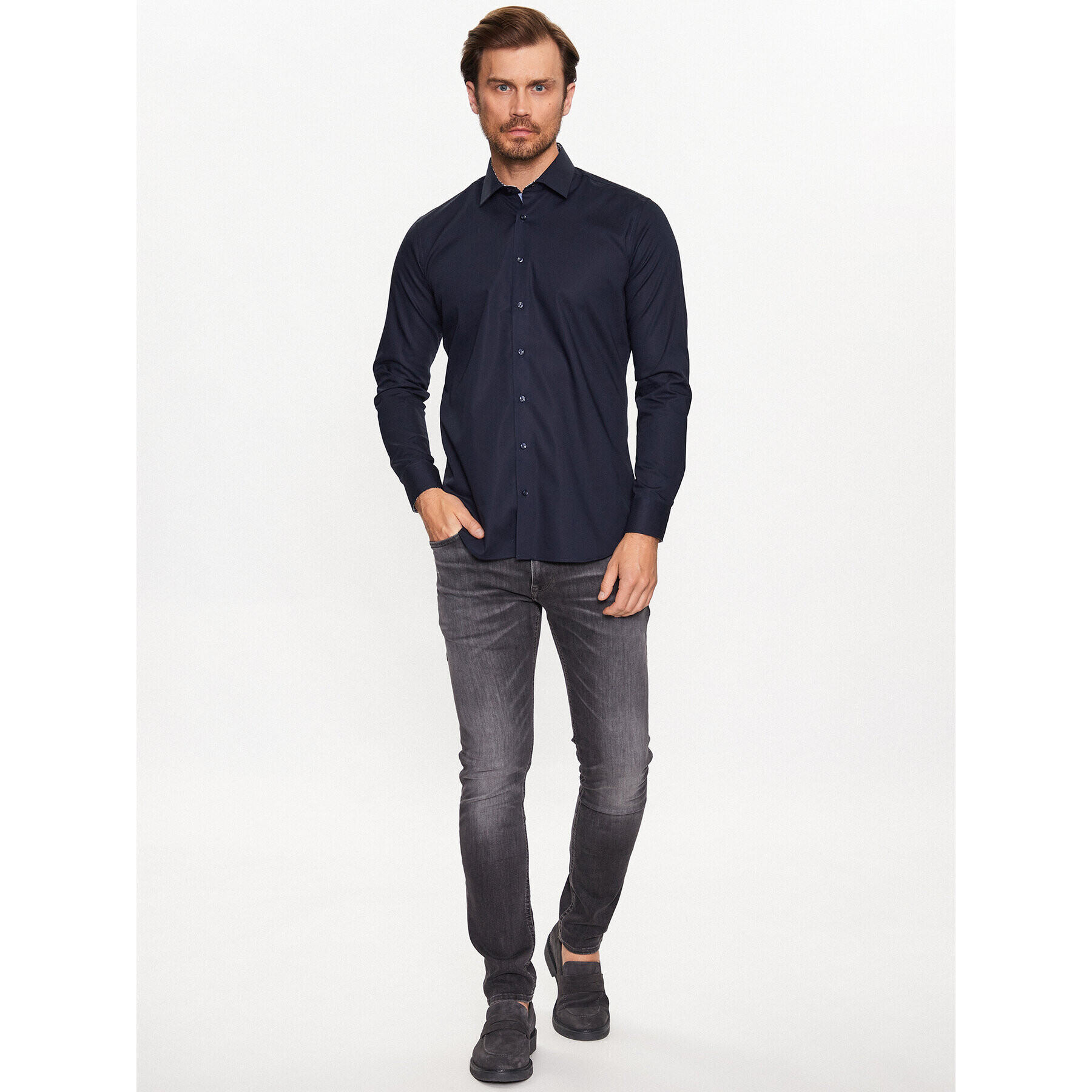 Seidensticker Риза 01.453480 Син Extra Slim Fit - Pepit.bg