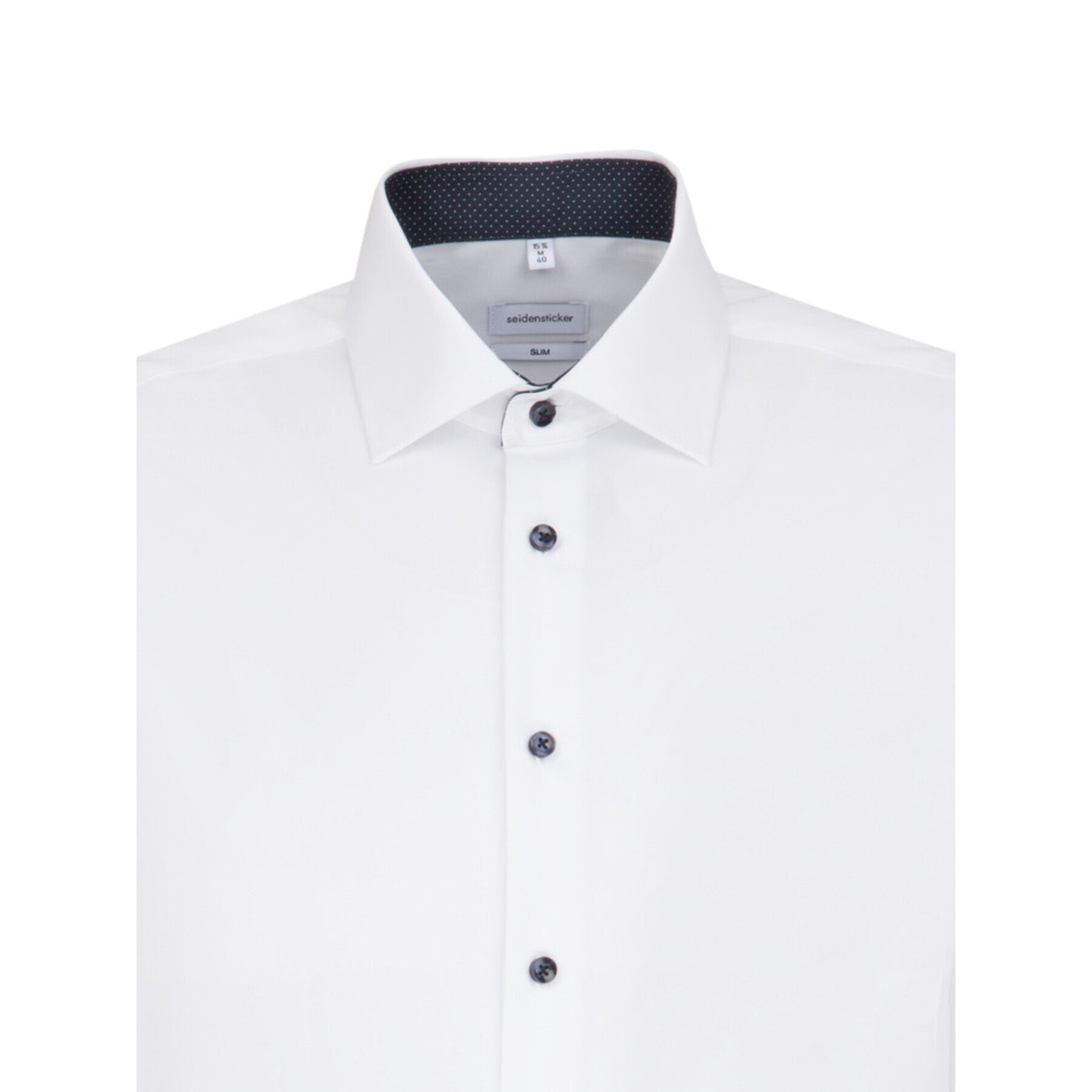 Seidensticker Риза 01.693690 Бял Slim Fit - Pepit.bg