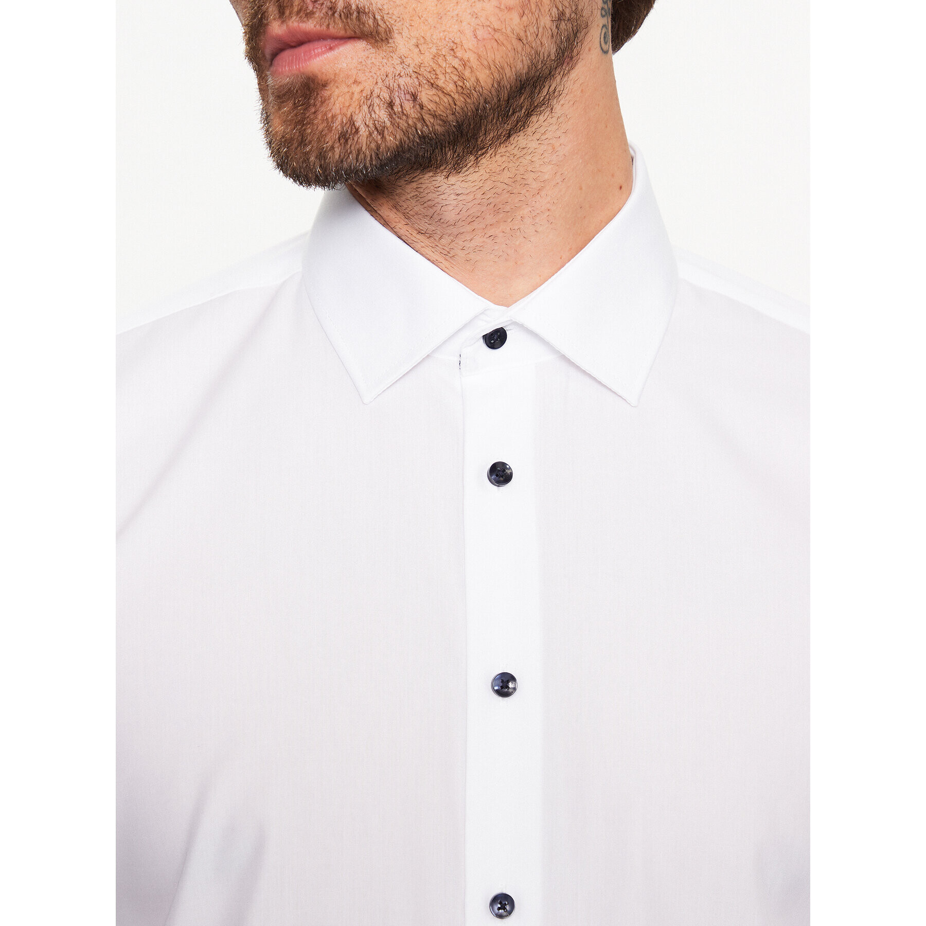 Seidensticker Риза 01.940810 Бял Extra Slim Fit - Pepit.bg