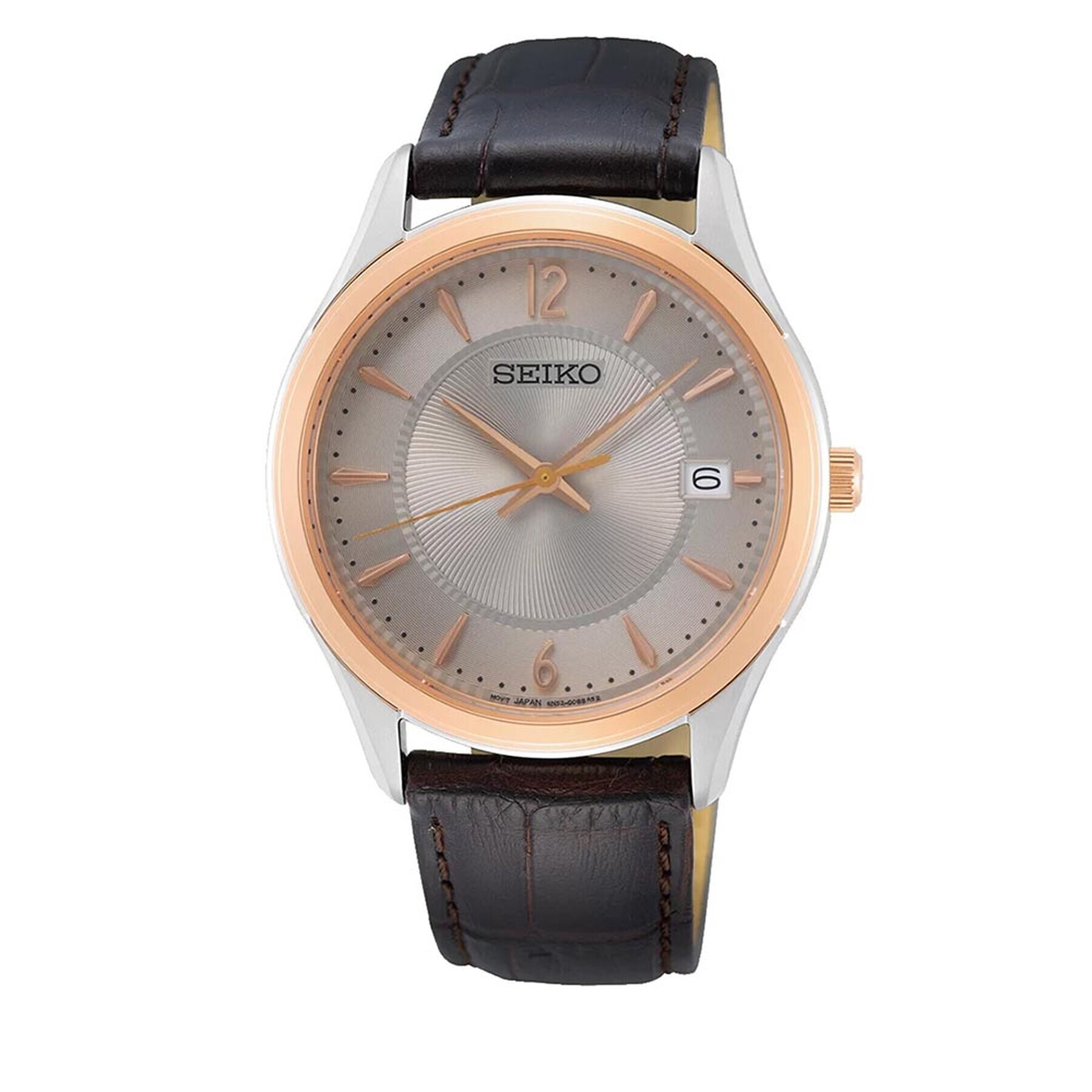 Seiko Часовник Classic SUR422P1 Кафяв - Pepit.bg