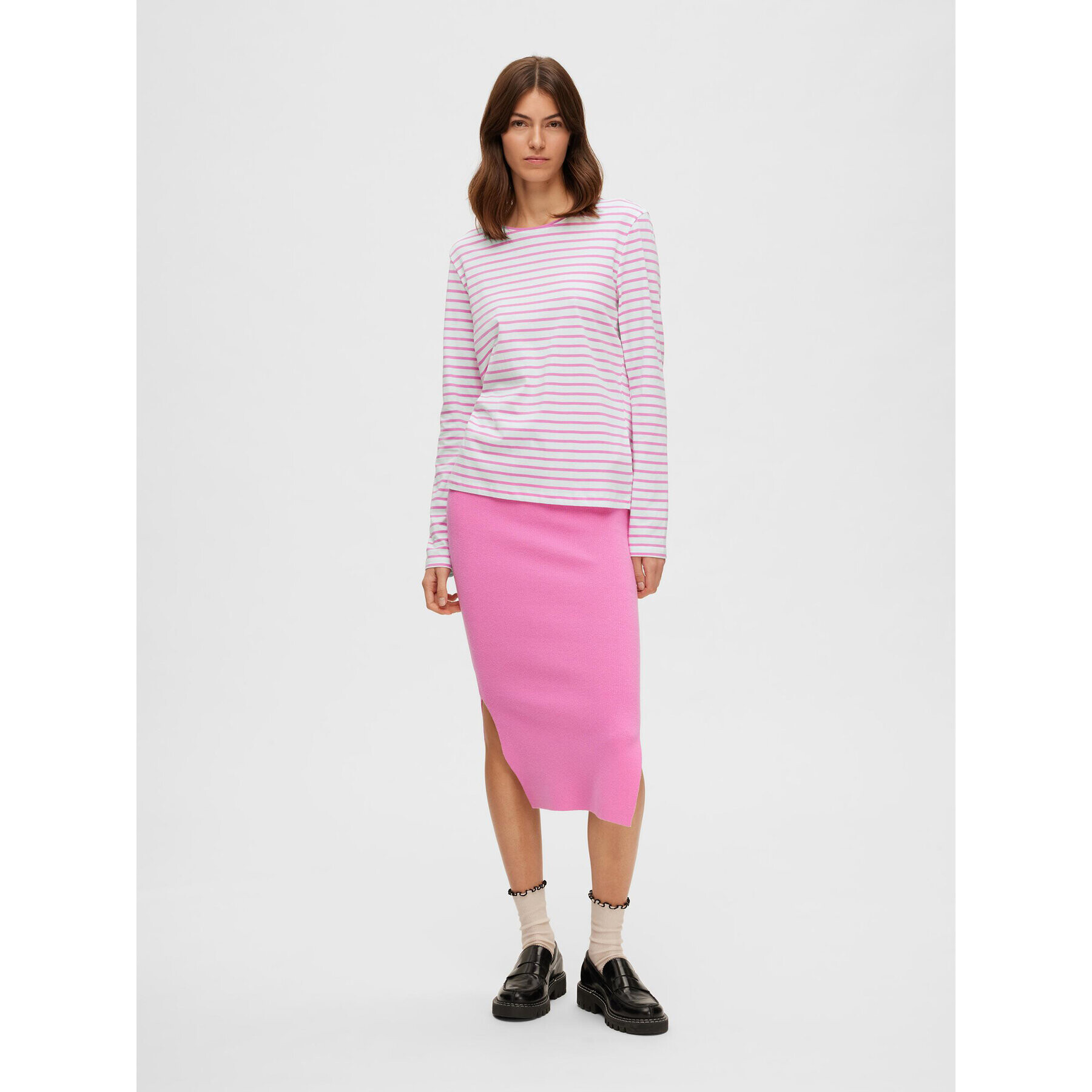 Selected Femme Блуза Essential 16087915 Розов Regular Fit - Pepit.bg