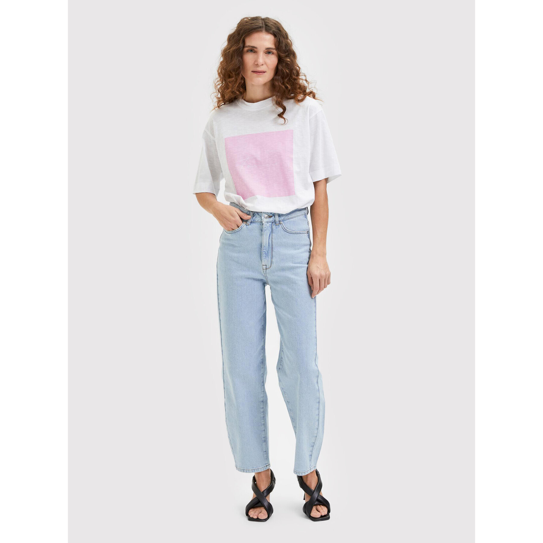 Selected Femme Дънки Kati 16083301 Син Barrel Fit - Pepit.bg